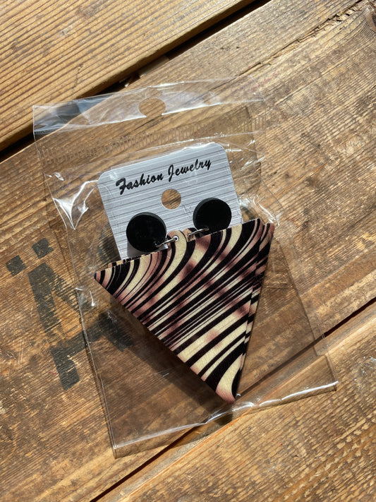 rebell örhänge trä mönster