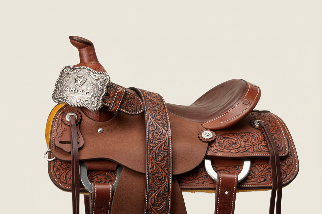 Ariat MNS Leather Cow Buckle Belt