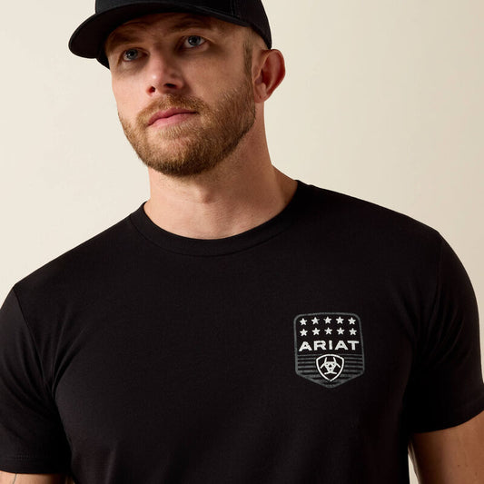 Ariat MNS Ariat Stripe Patriotic Badge ariat Herr T-Shirt