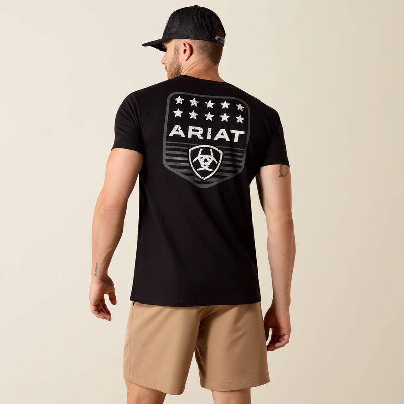 Ariat MNS Ariat Stripe Patriotic Badge ariat Herr T-Shirt