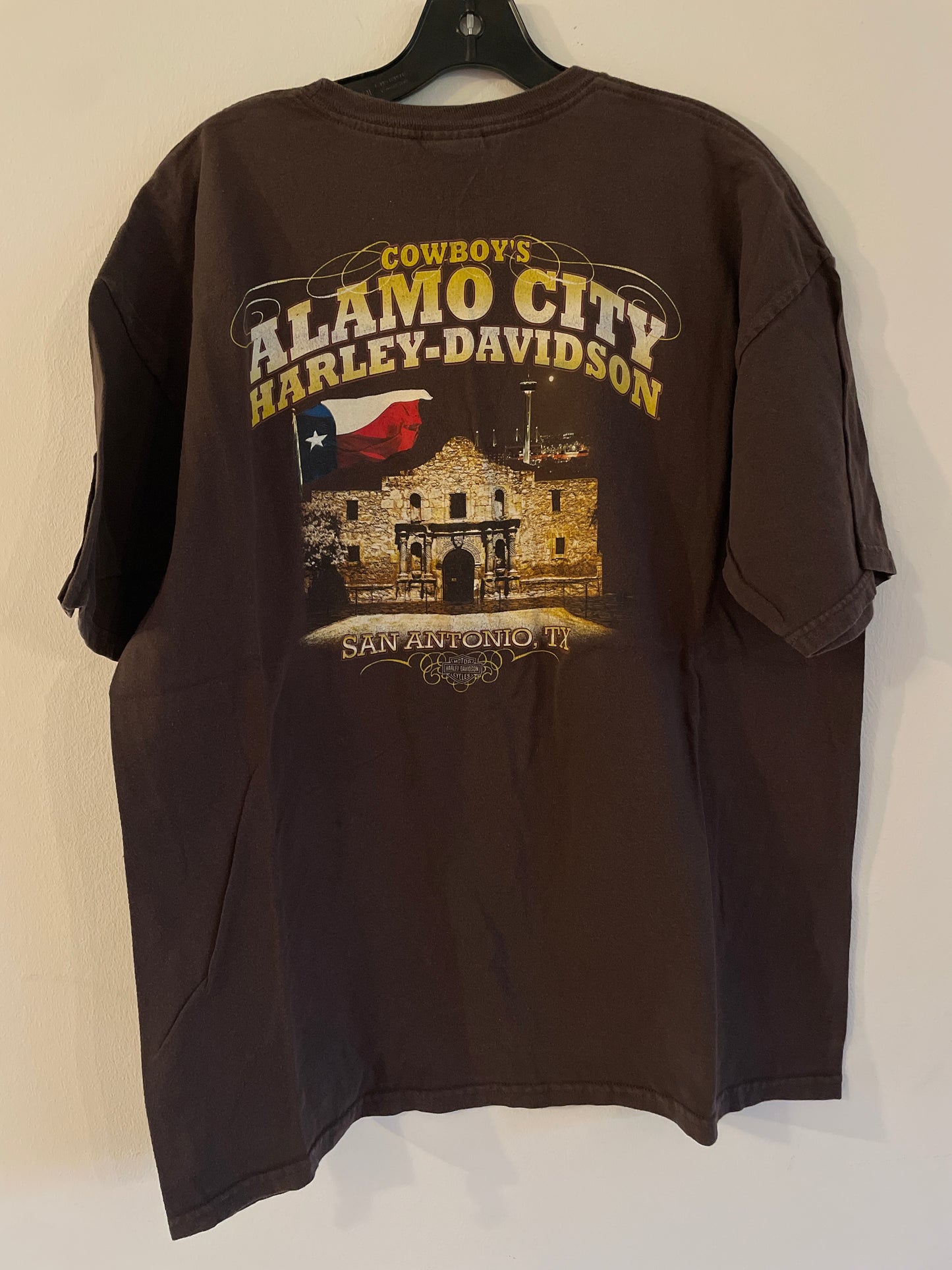 Harley Davidson motorcykel tshirt Brun xl unisex