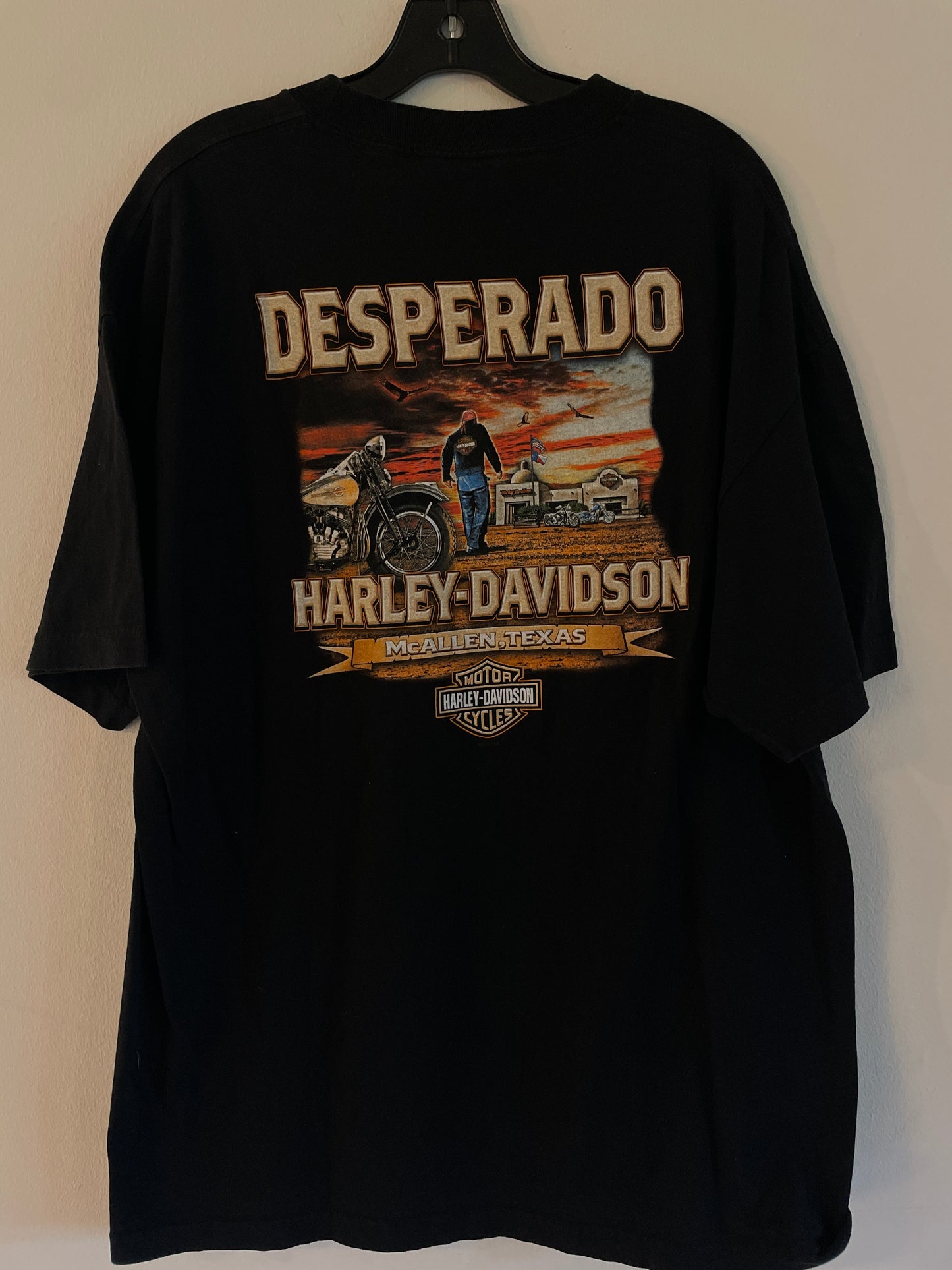 Harley Davidson motorcykel tshirt Svart xl unisex