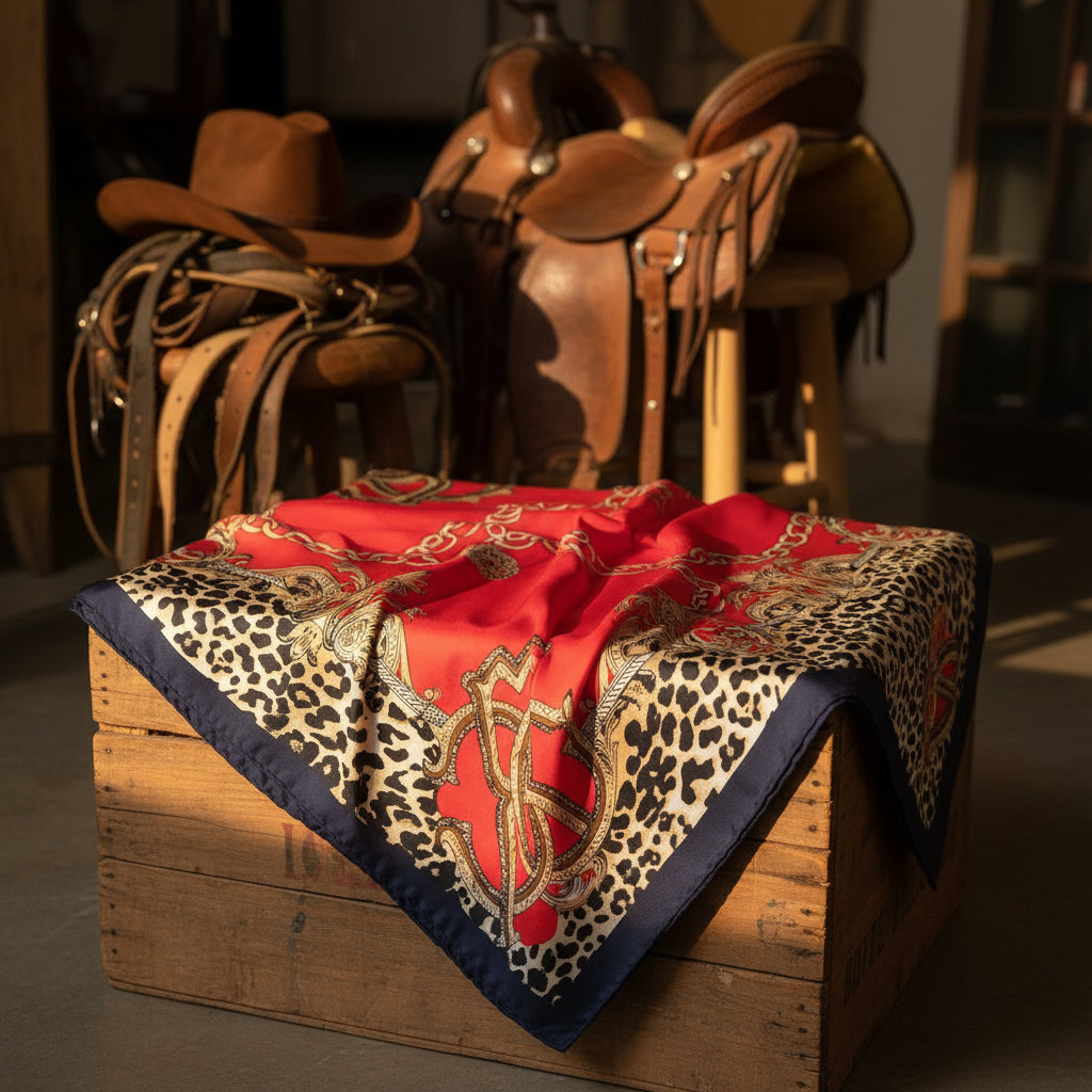 Rebell wild rags Texas scarf röd