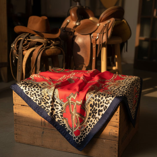 Rebell wild rags Texas scarf röd