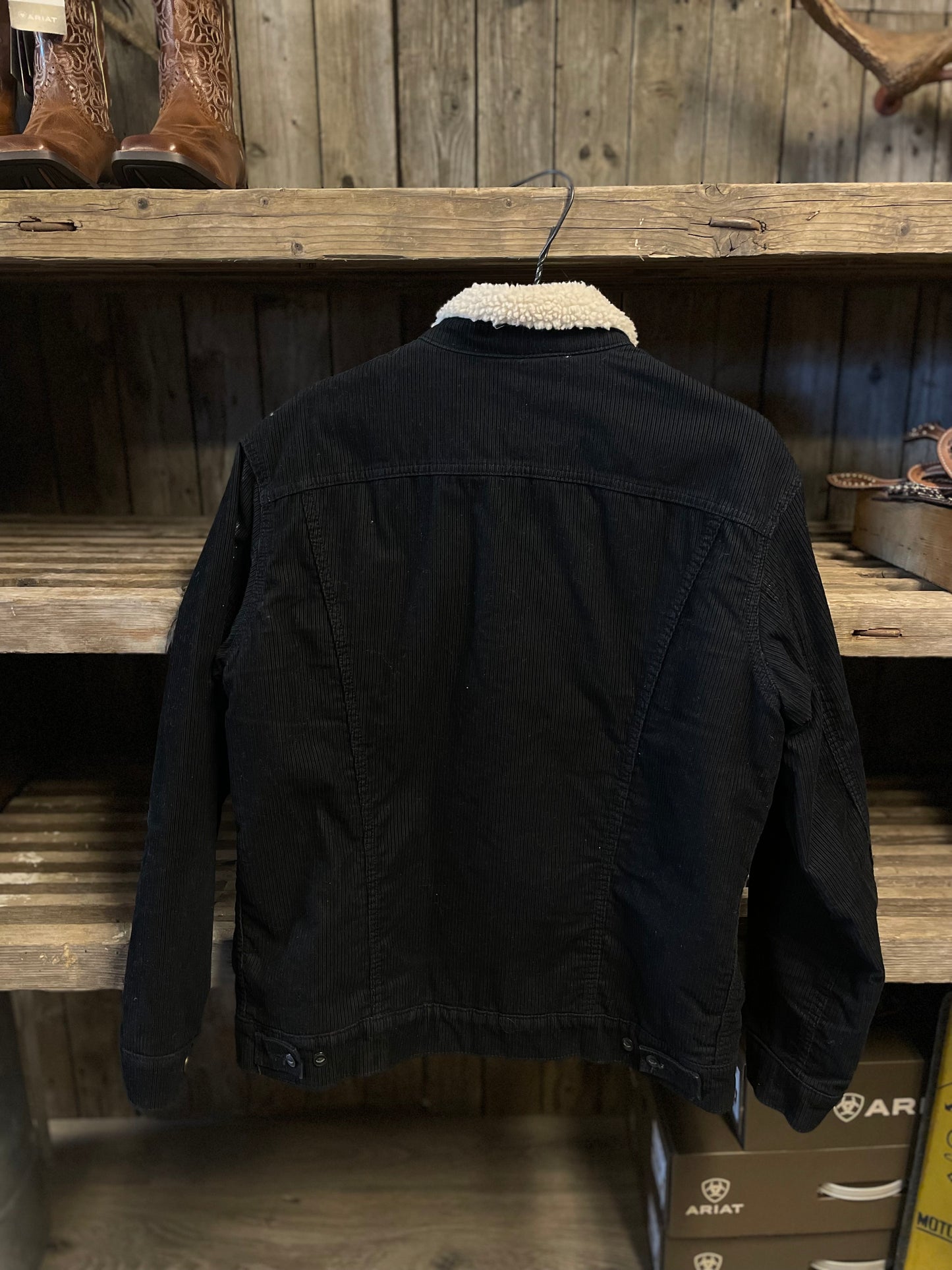Vintage jeansjacka Levi’s svart Manchester sherpa trucker jacket large