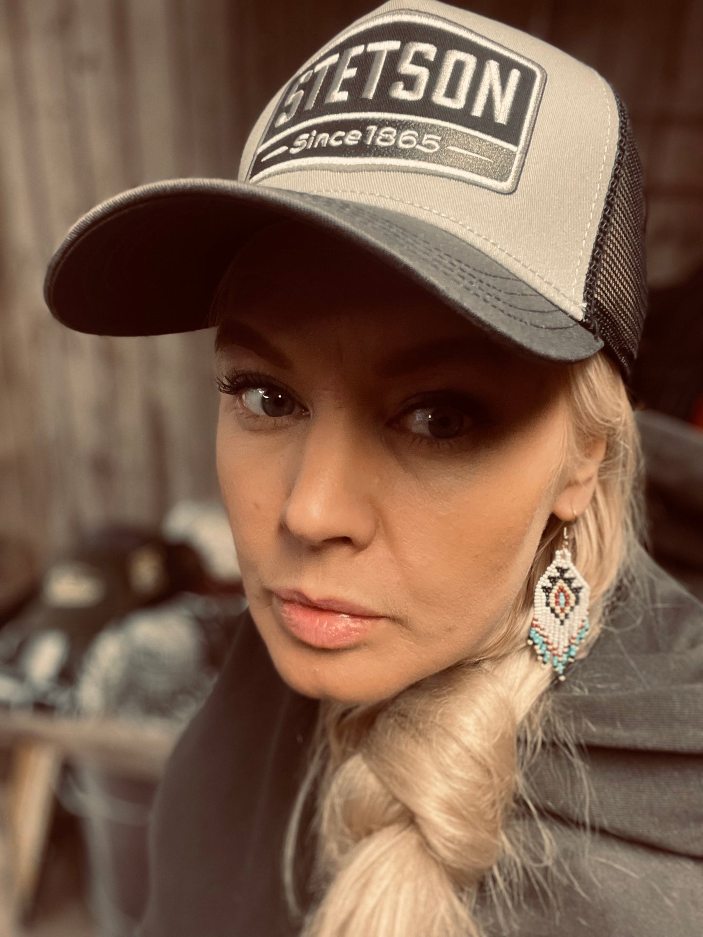 Stetson Trucker Keps grå svart