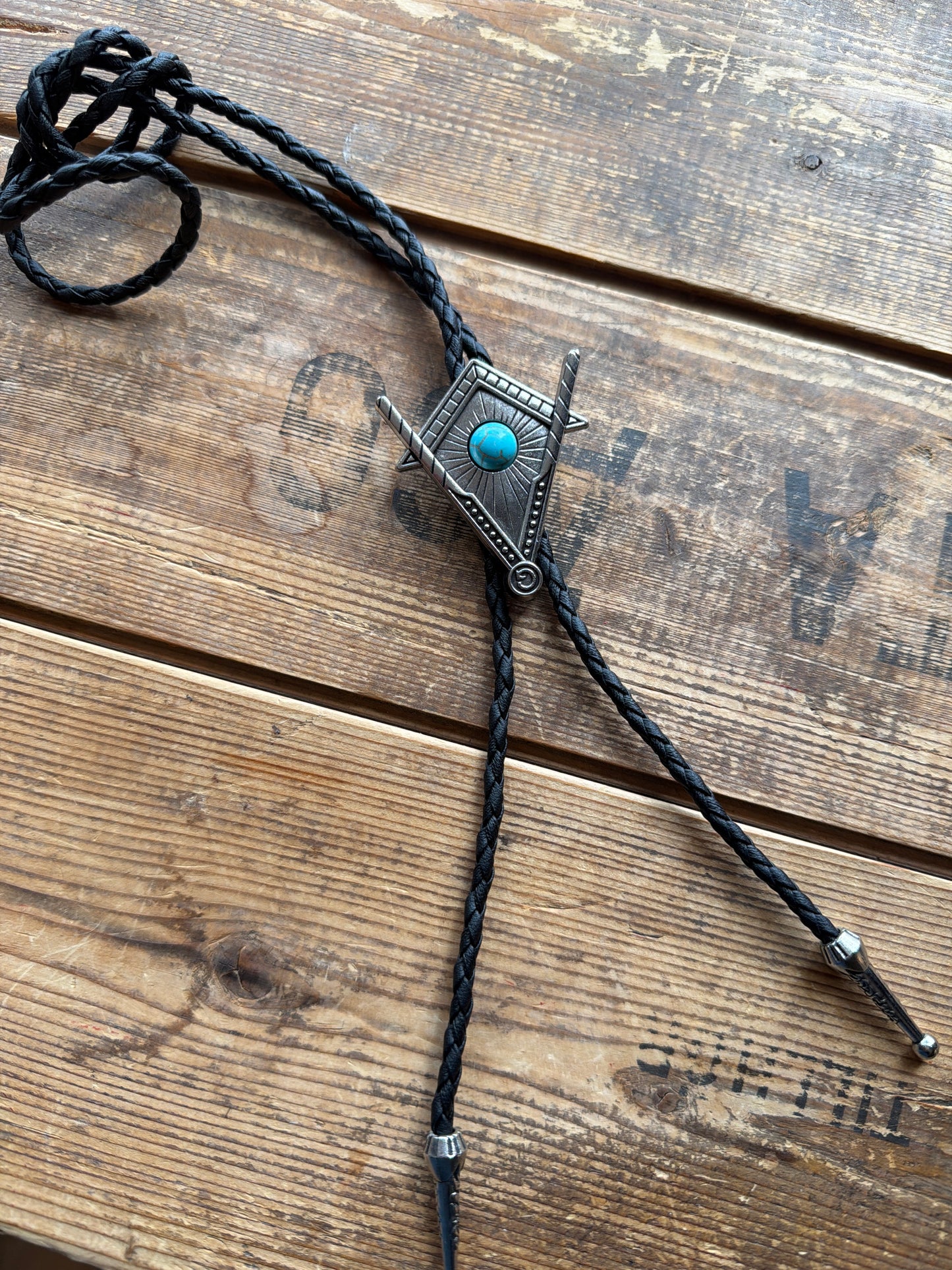 Texas jewelry tiger eye bolo tie