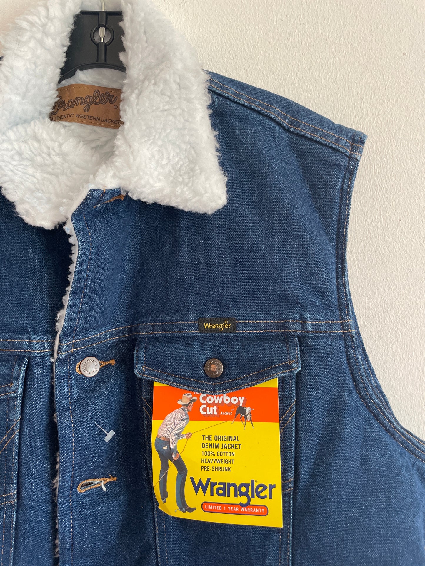 Wrangler cowboy wrangler western jeans väst cowboy cut väst fodrad väst limited edition