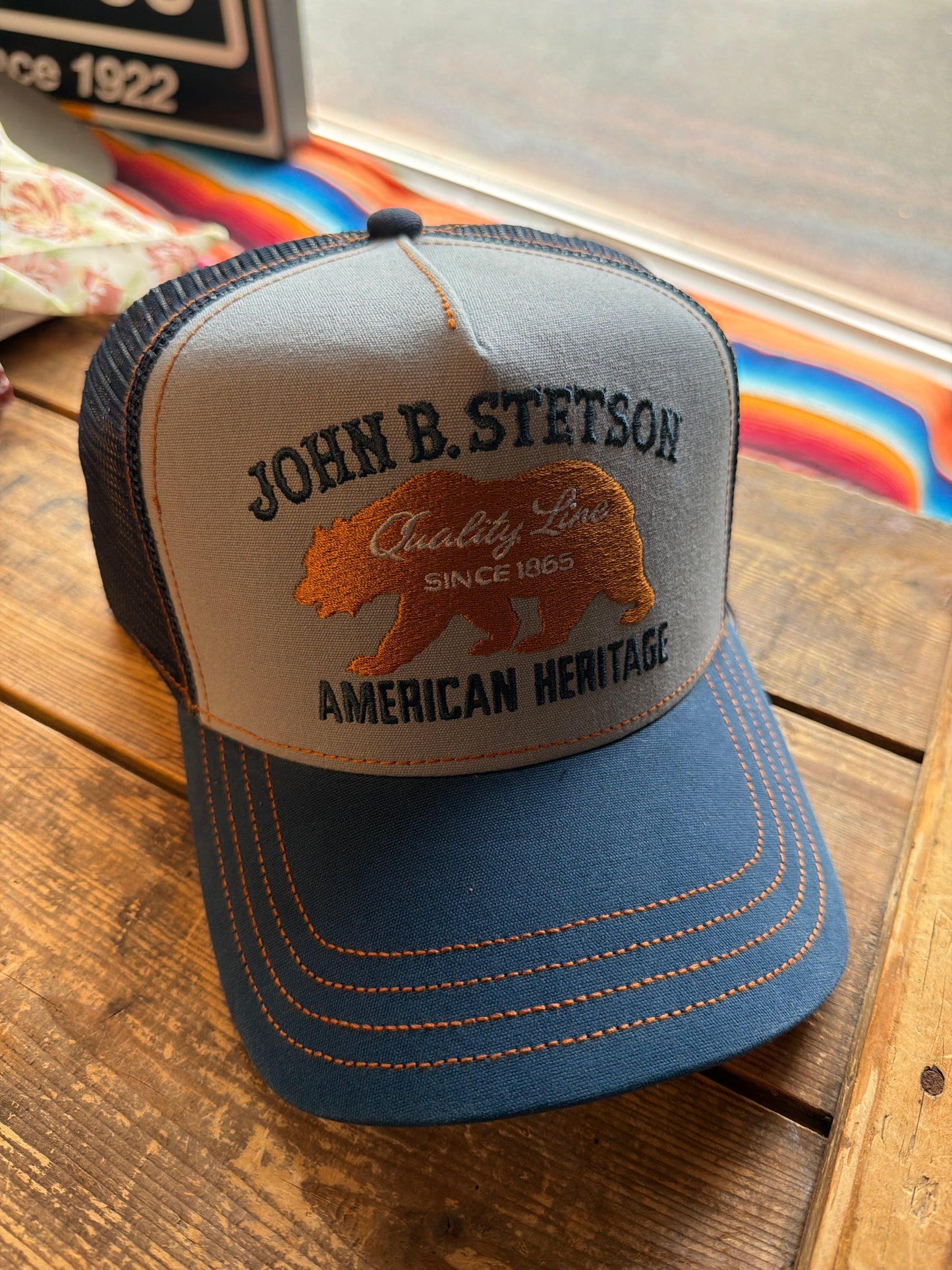 Stetson Trucker Keps american heritage blå