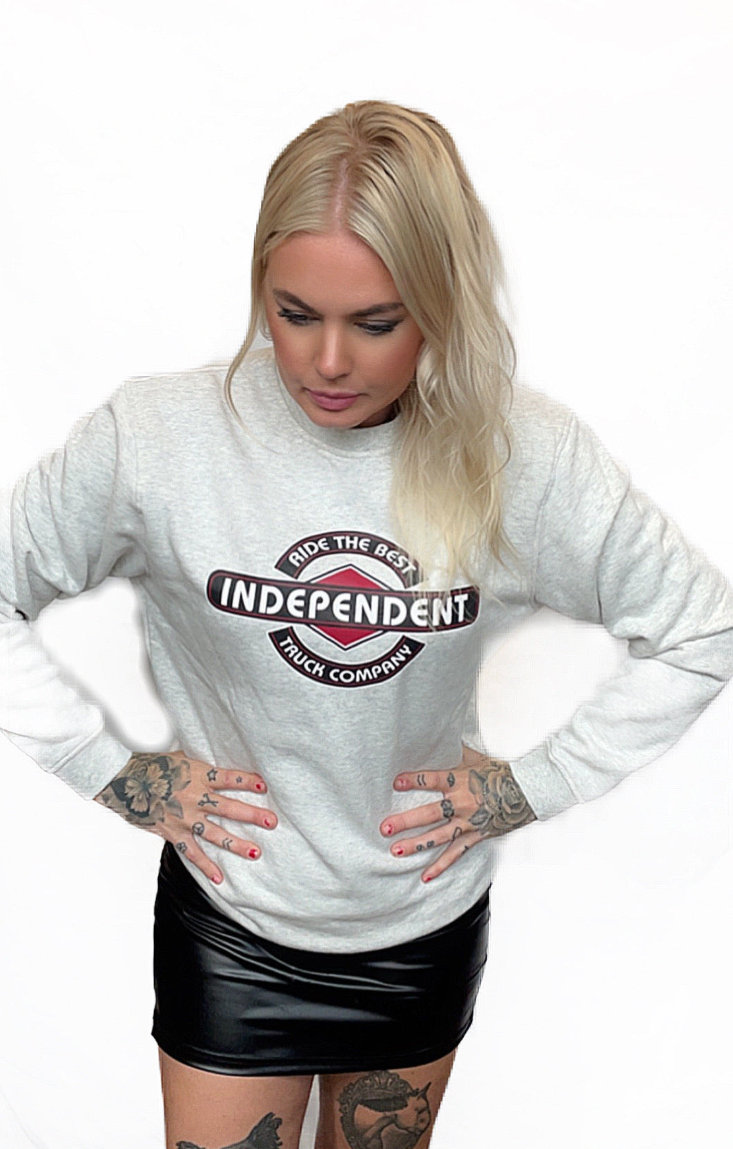 Independent RTB Bar Crew Athletic Heather tjocktröja unisex
