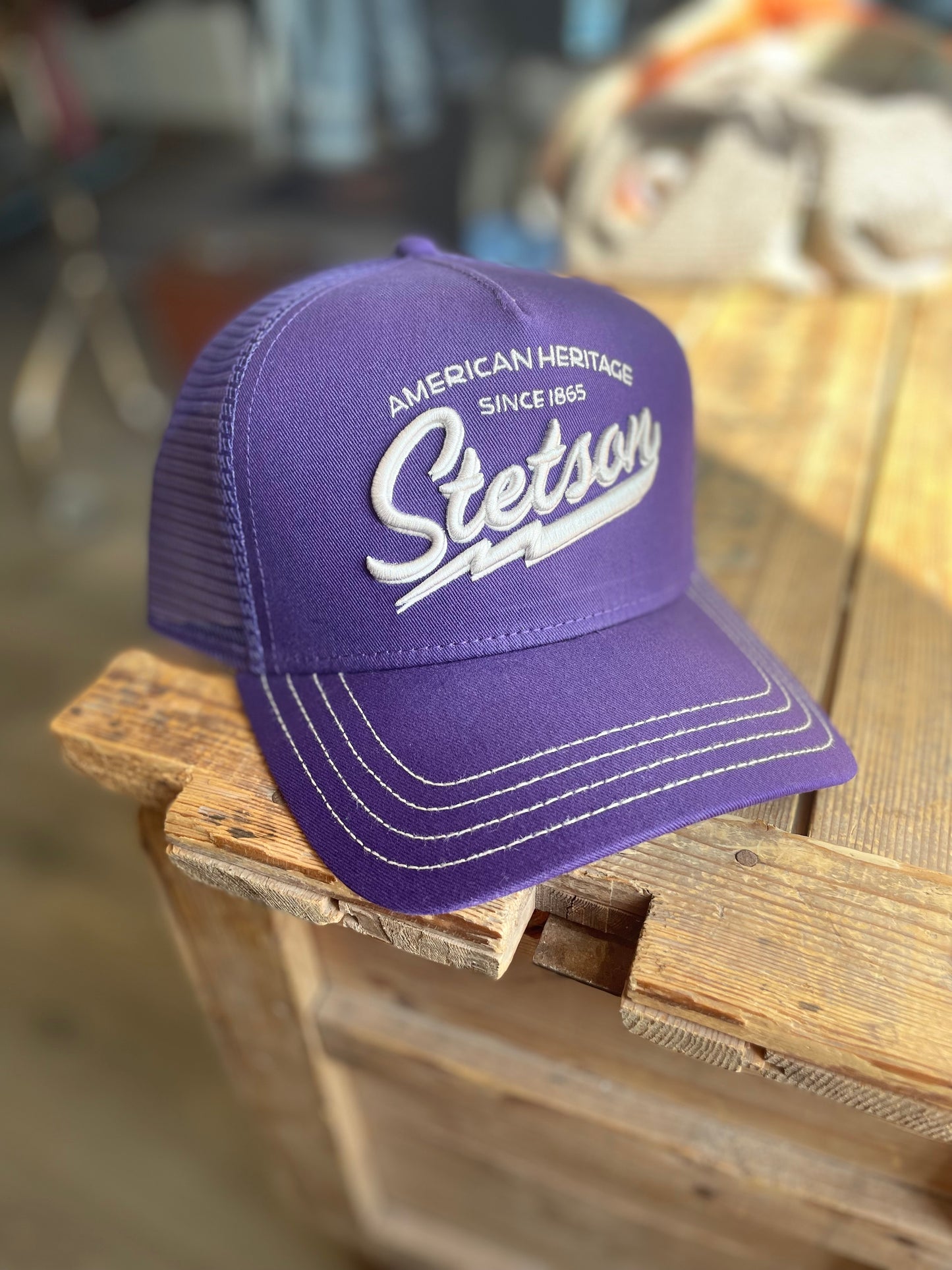 Stetson Trucker mörk lila