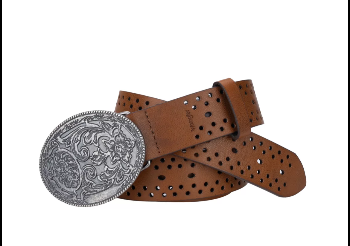 Wrangler skärp belt buckla brunt buckla
