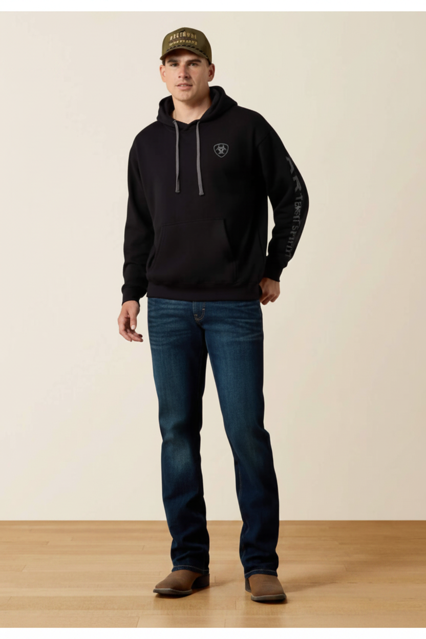 Ariat herr hoodie svart