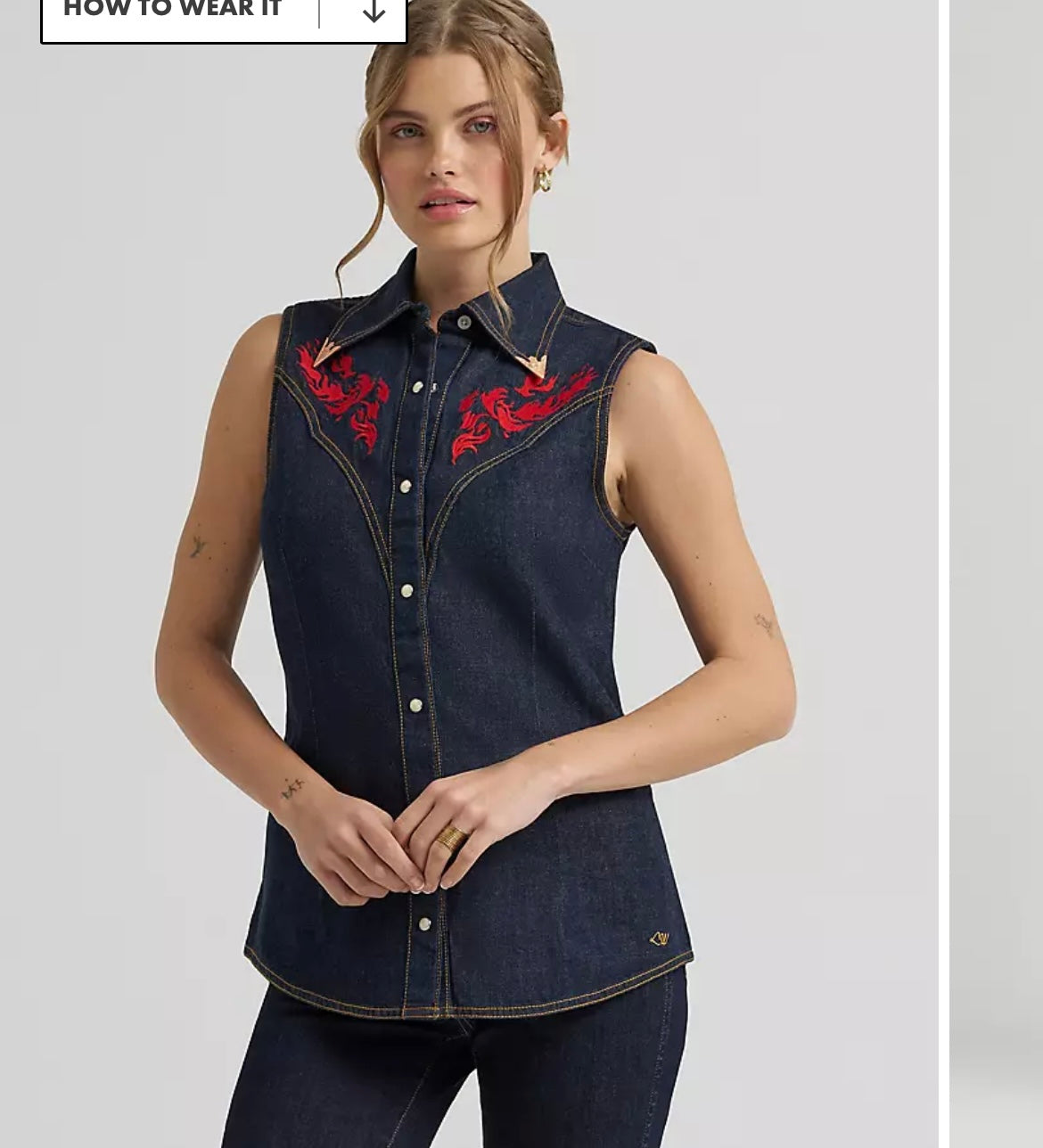 Wrangler cowboy x lainey Wilson wrangler jeansväst Limited edition
