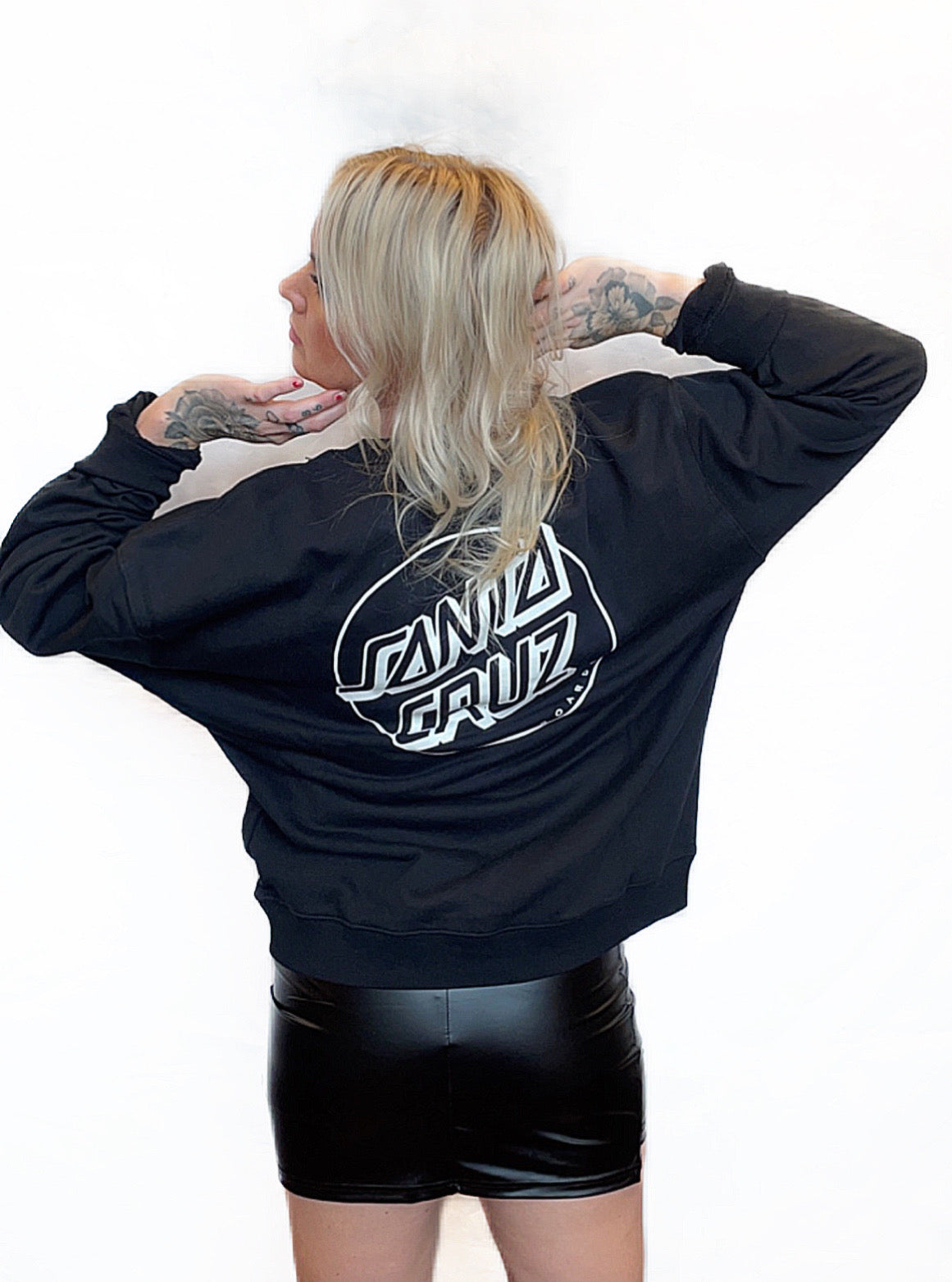 Santa Cruz classic opus svart tjocktröja unisex