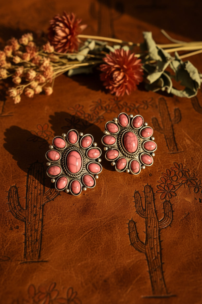 Texas jewelry rosa örhängen
