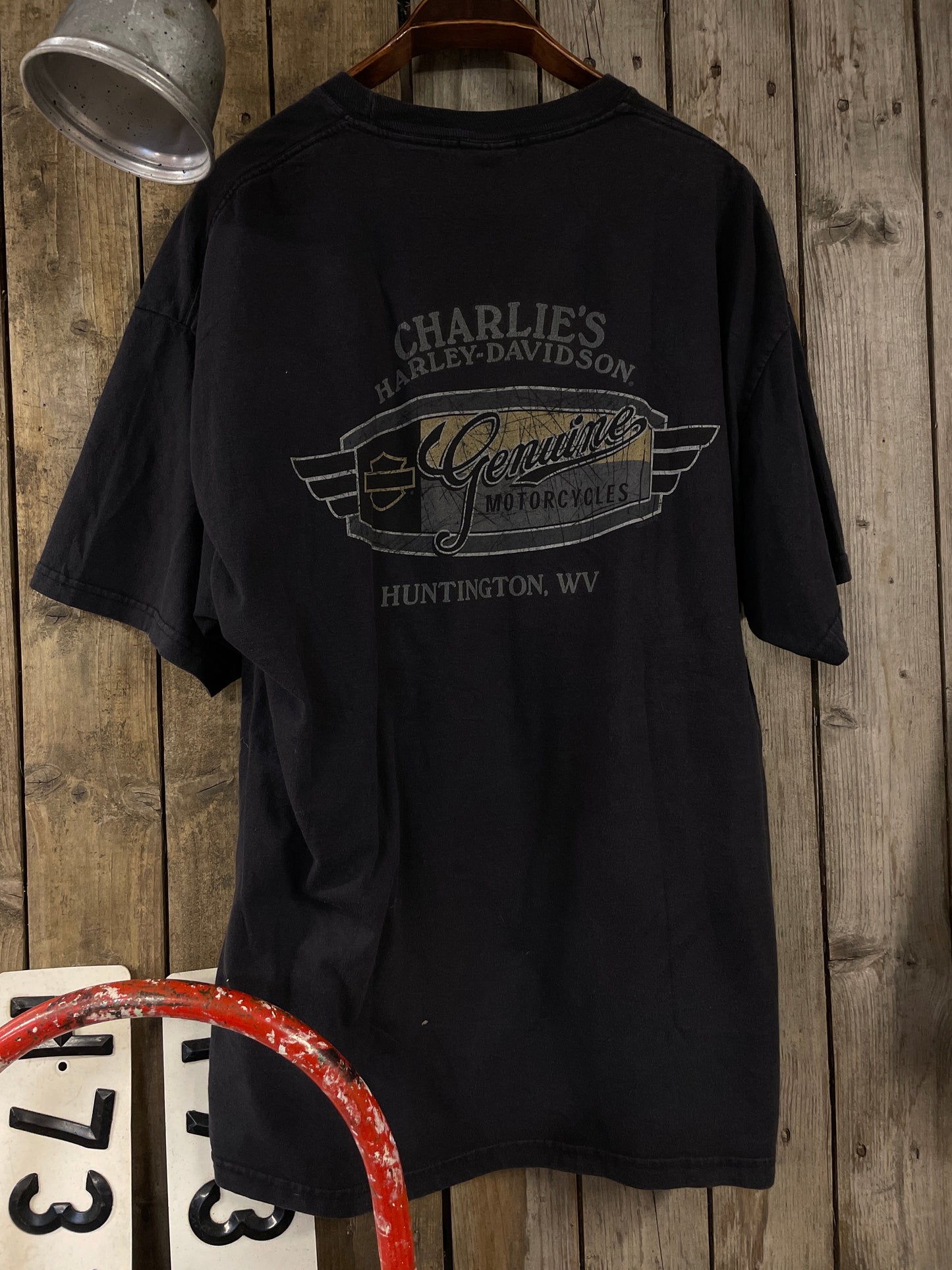 Harley davidson biker tshirt svart unisex XL