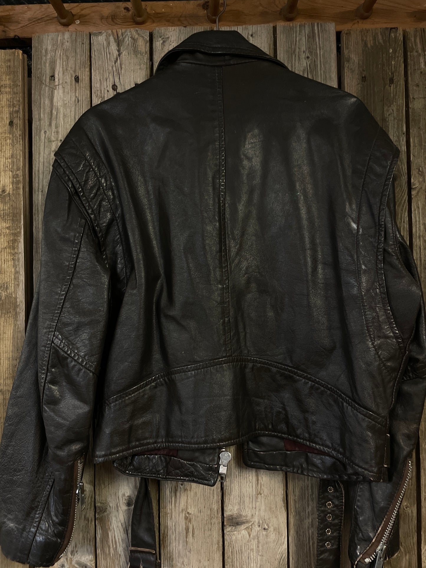 Rebellclothes bikerjacka vintage läder medium