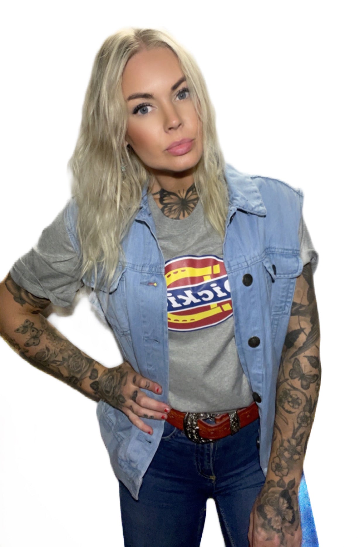 Dickies tshirt grå bas horseshoe unisex