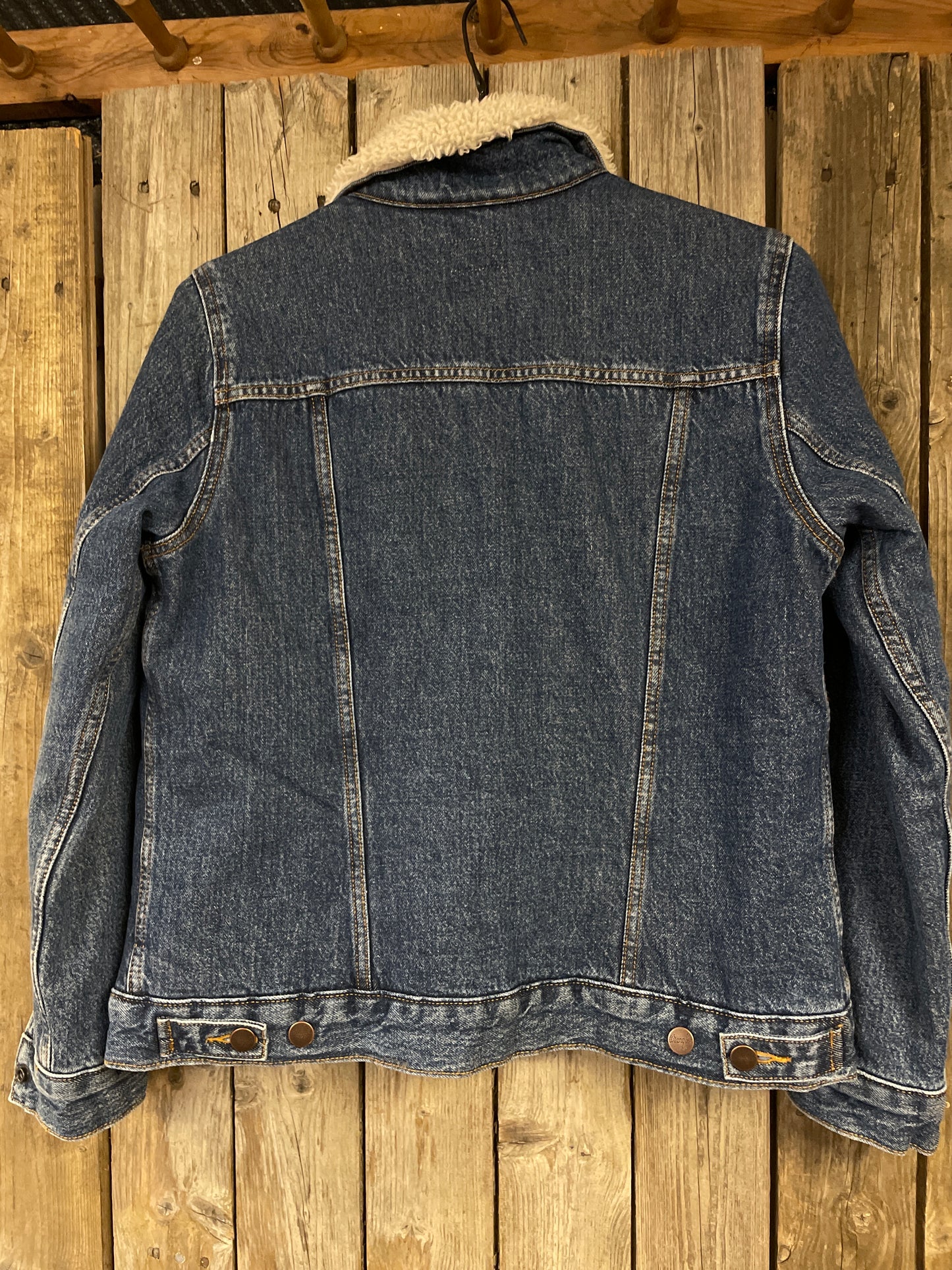 Vintage jeansjacka wrangler blå medium fodrad