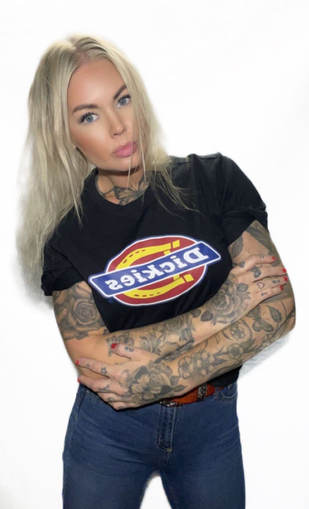 Dickies tshirt svart bas horseshoe unisex