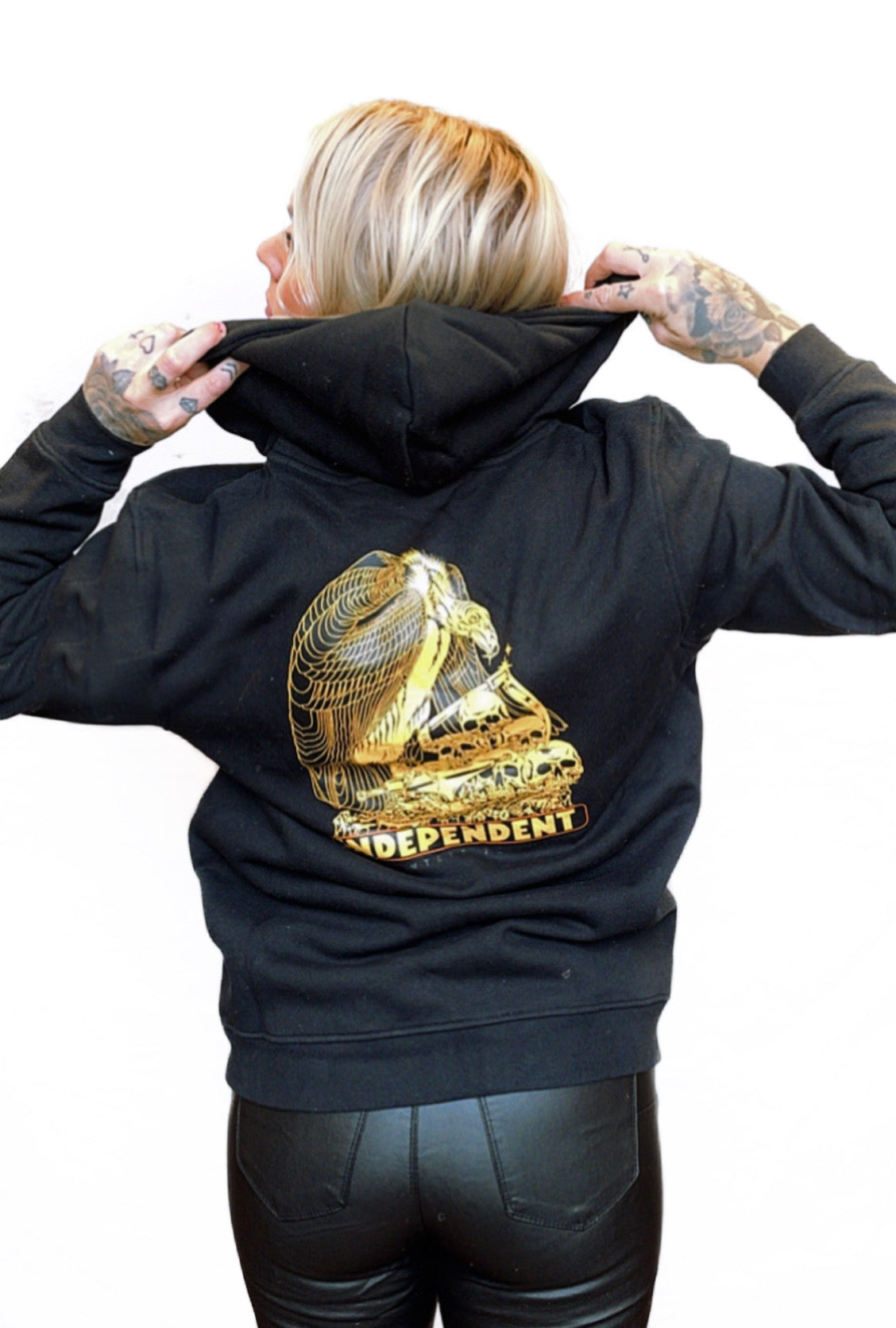 Independent Tjocktröja luva dragkedja fel boneyard unisex