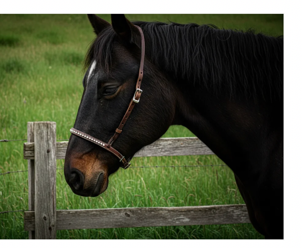 Wildwestrebell western mouthshutter med strass mörkbrun