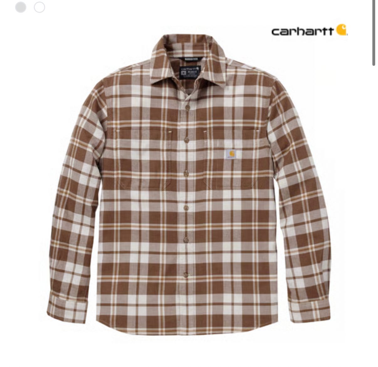 Carhartt flanellskjorta Carhartt Hamilton Relaxed LS Plaid shirt Carhartt brown