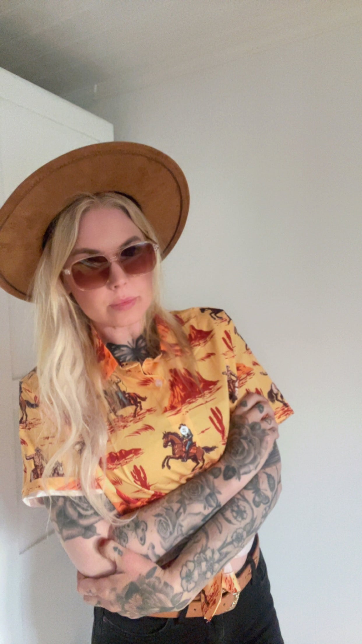 rebell hawaii skjorta cowboy unisex