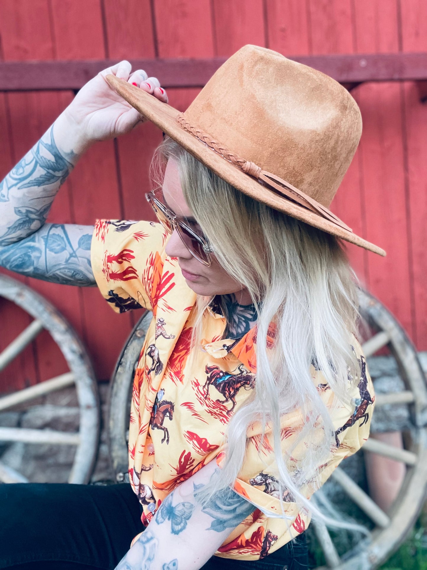 rebell hawaii skjorta cowboy unisex