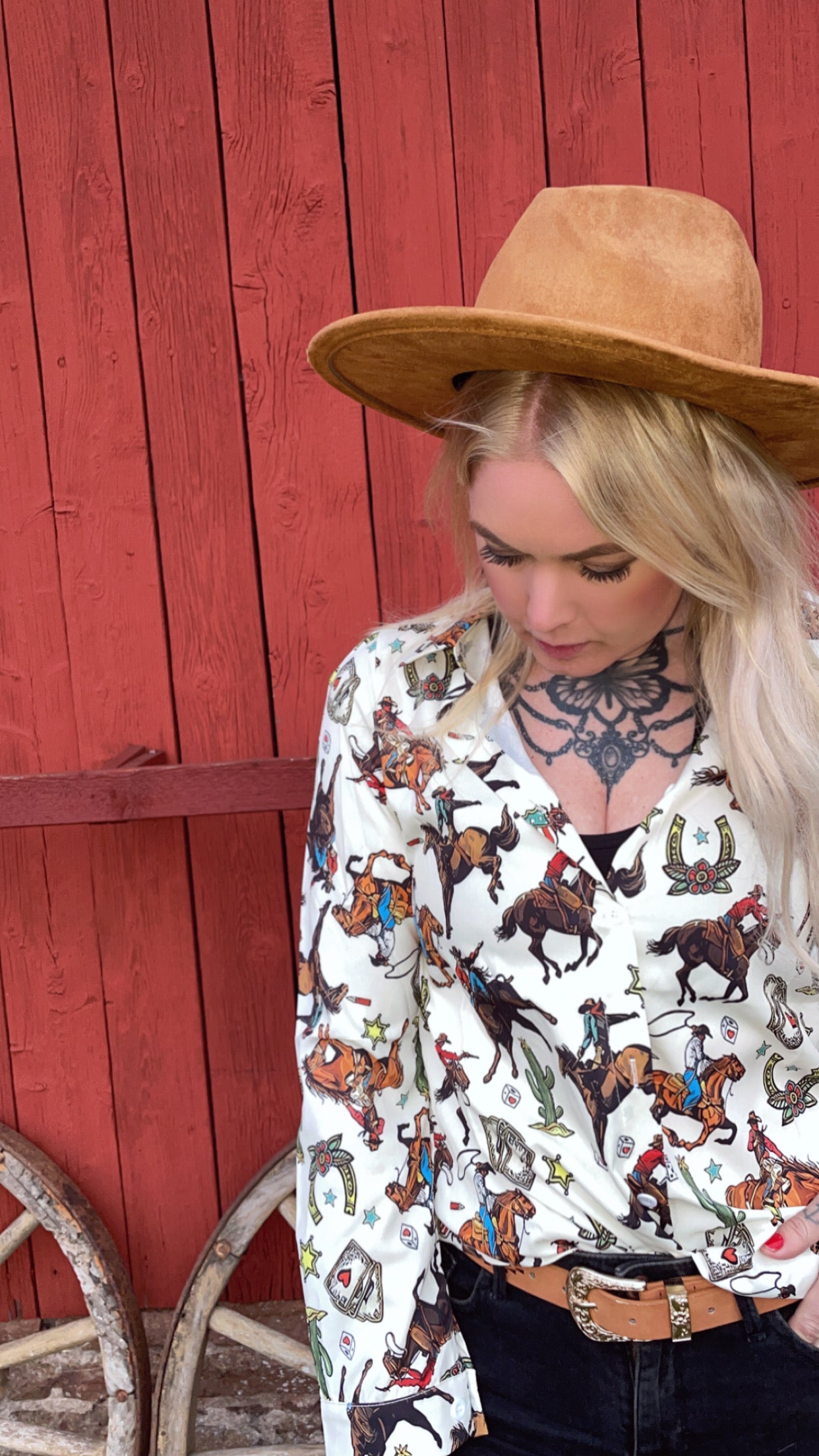 rebell skjorta cowboy