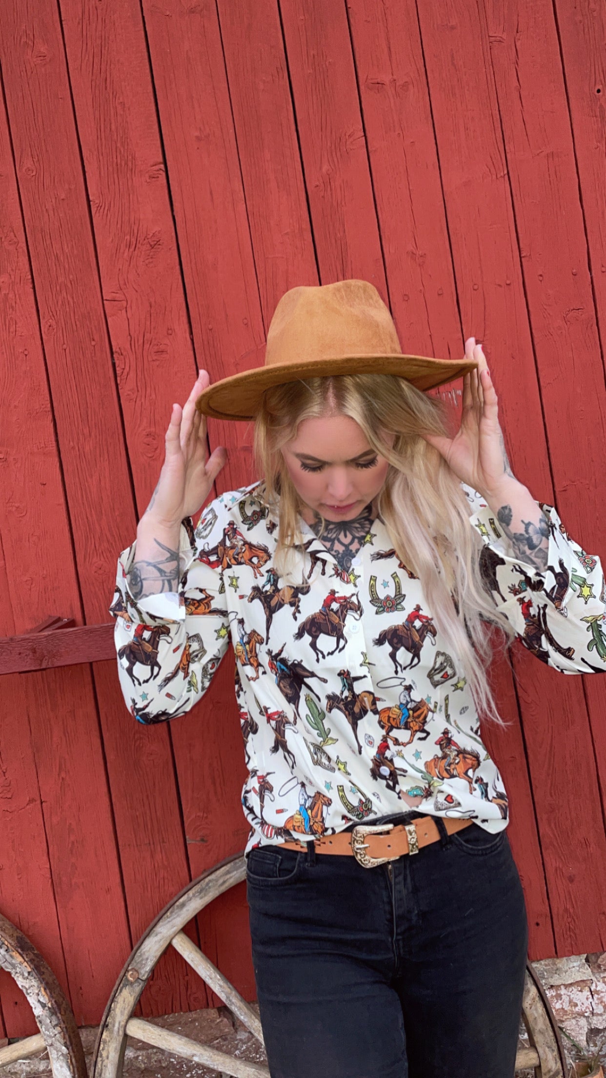 rebell skjorta cowboy