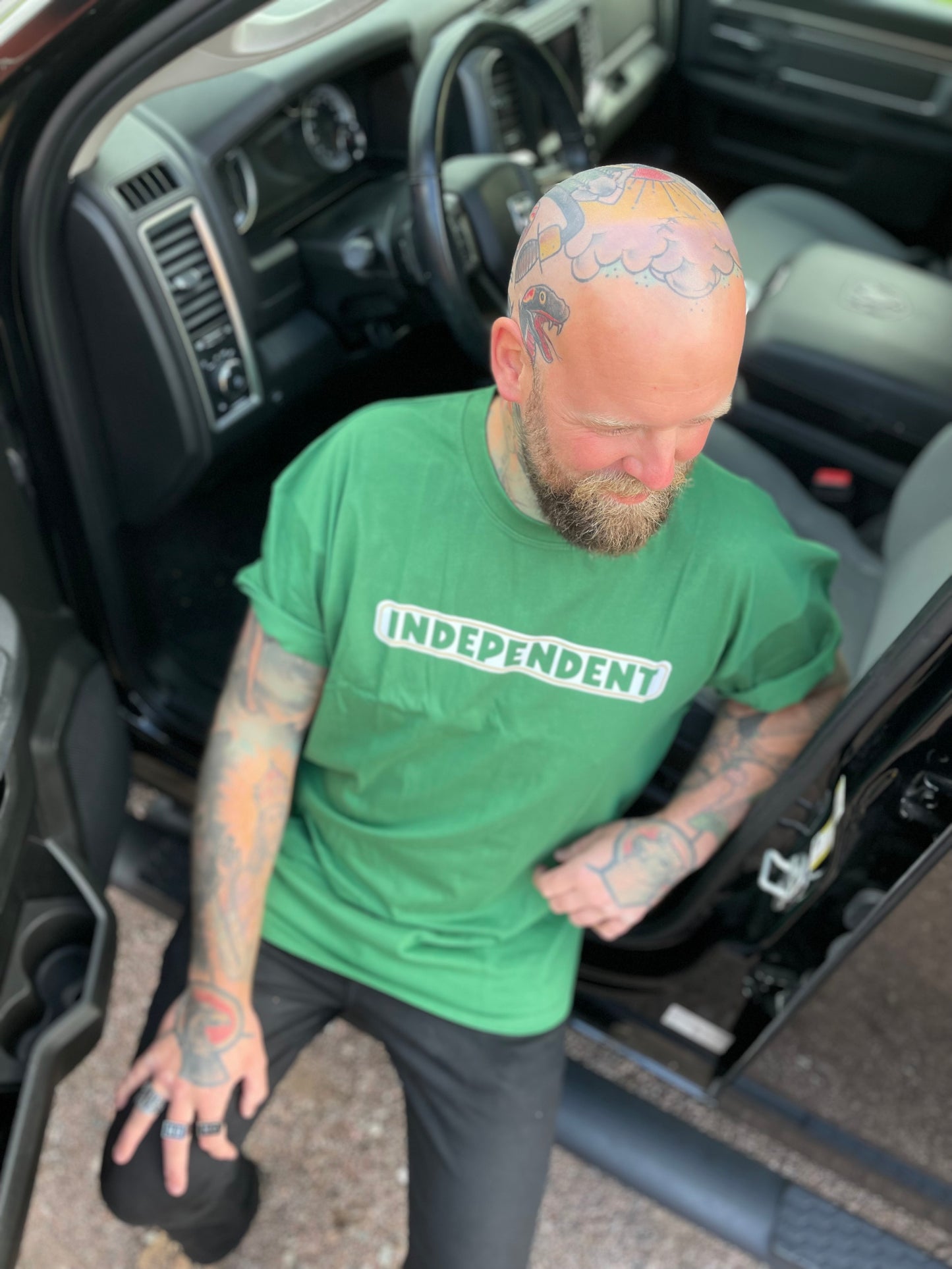 Independent Bar Logo T-Shirt Alpine Green unisex