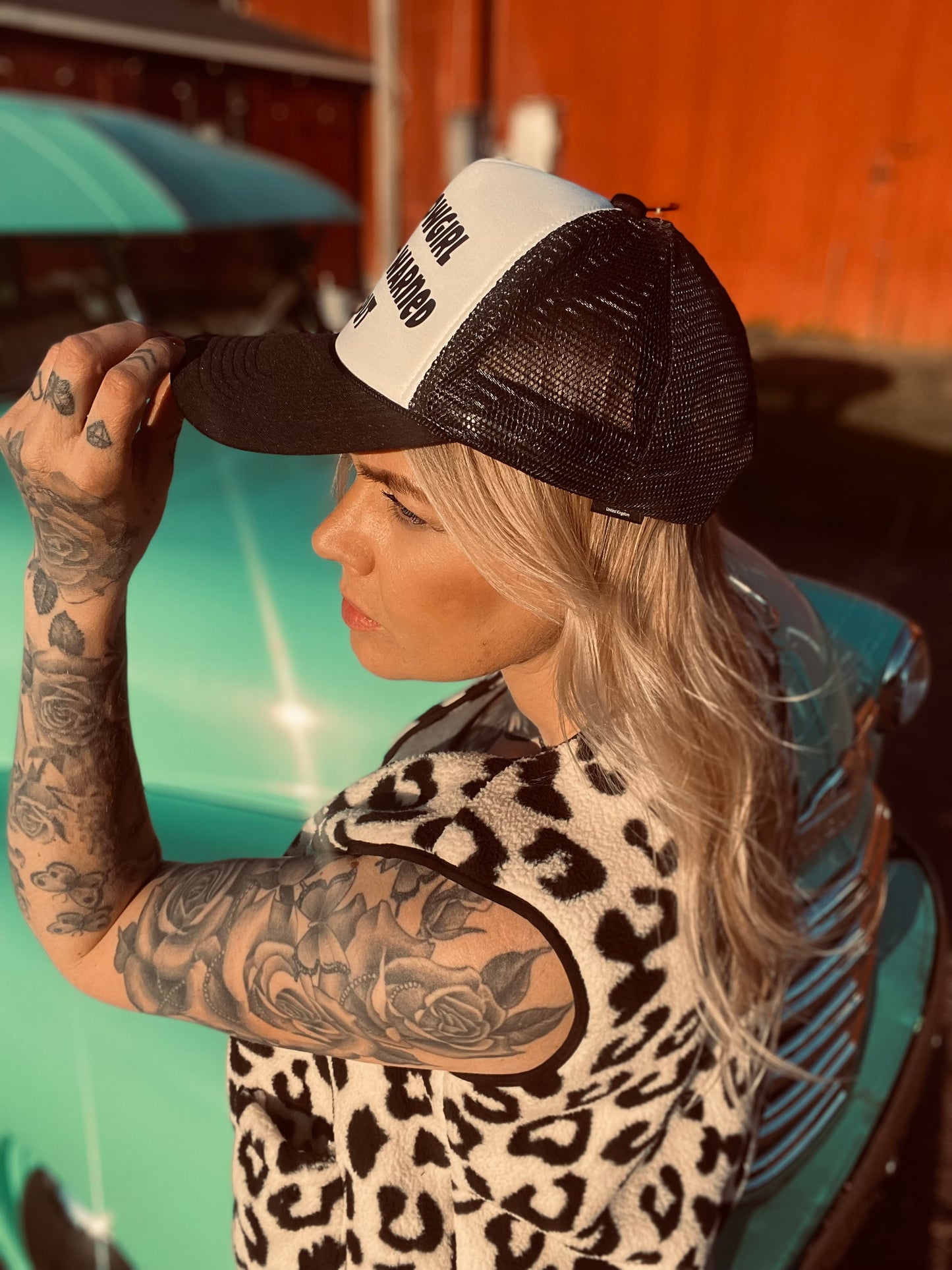 Rebell Teddy väst leopard dam