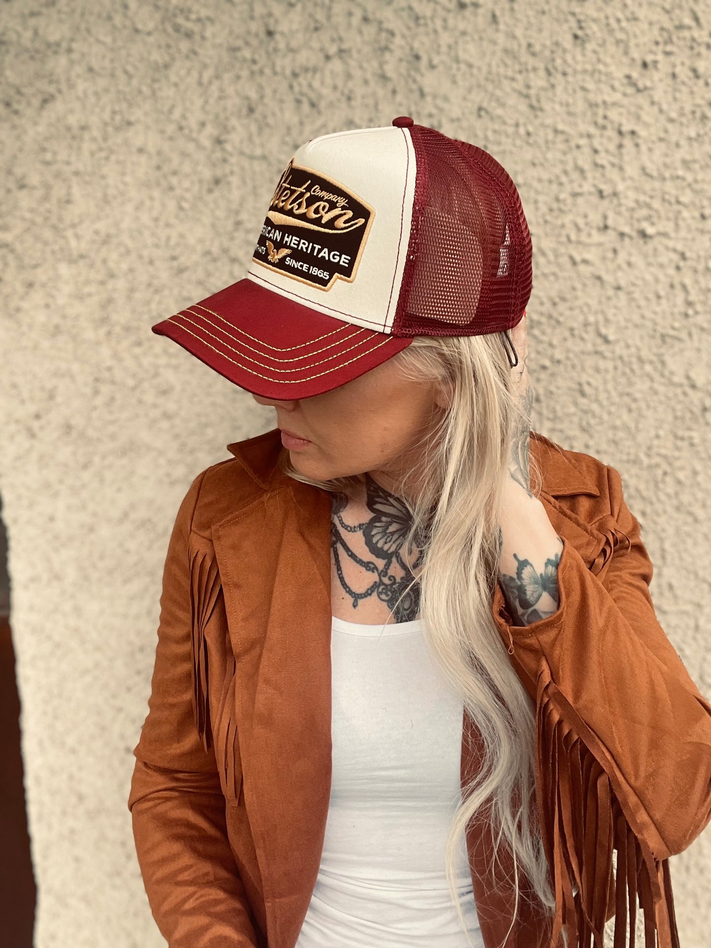 Stetson Trucker Keps American Heritage maroon
