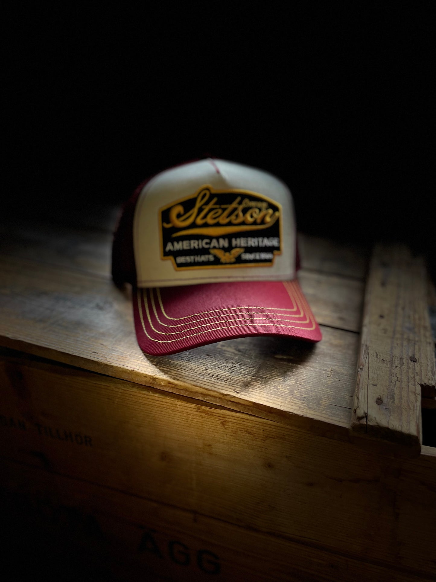 Stetson Trucker Keps American Heritage maroon