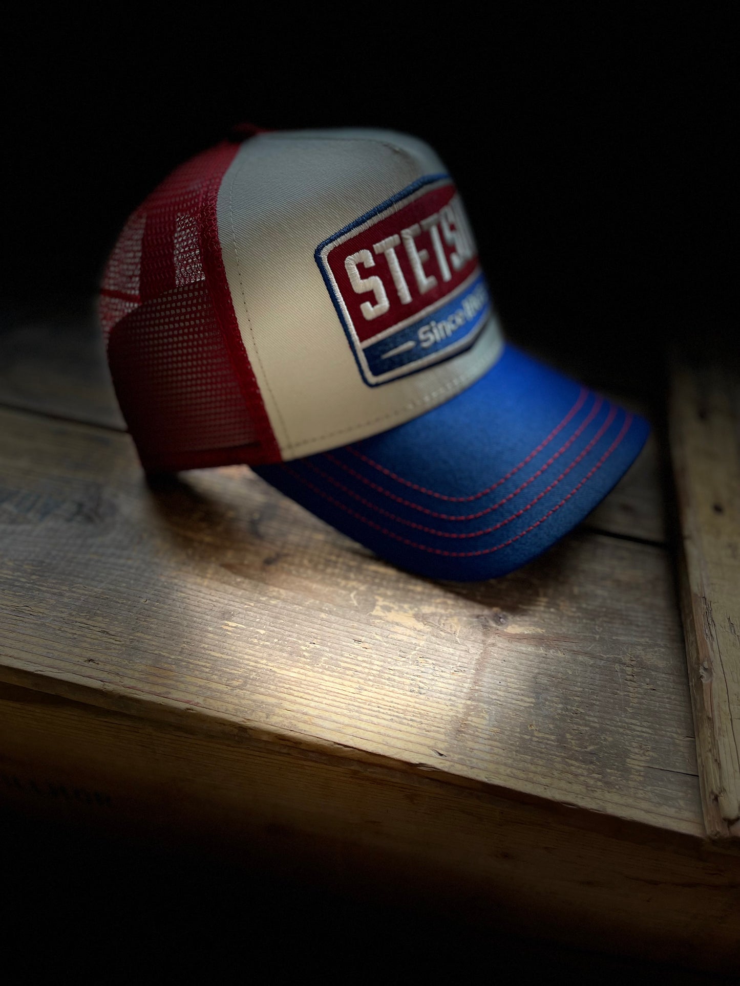 Stetson - Trucker Keps - Gasoline - blå-vit-röd