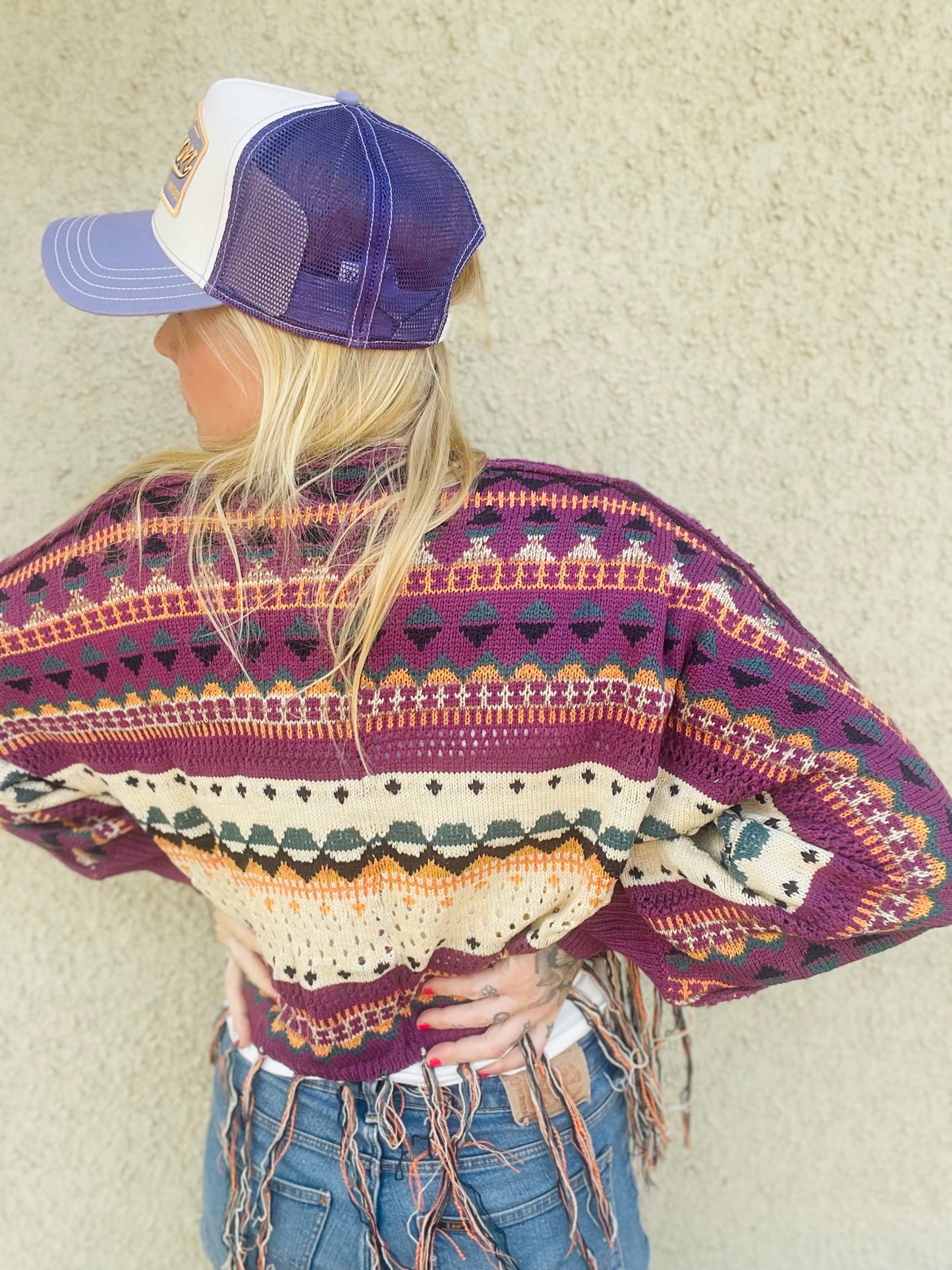 rebell boho western stickad western kofta