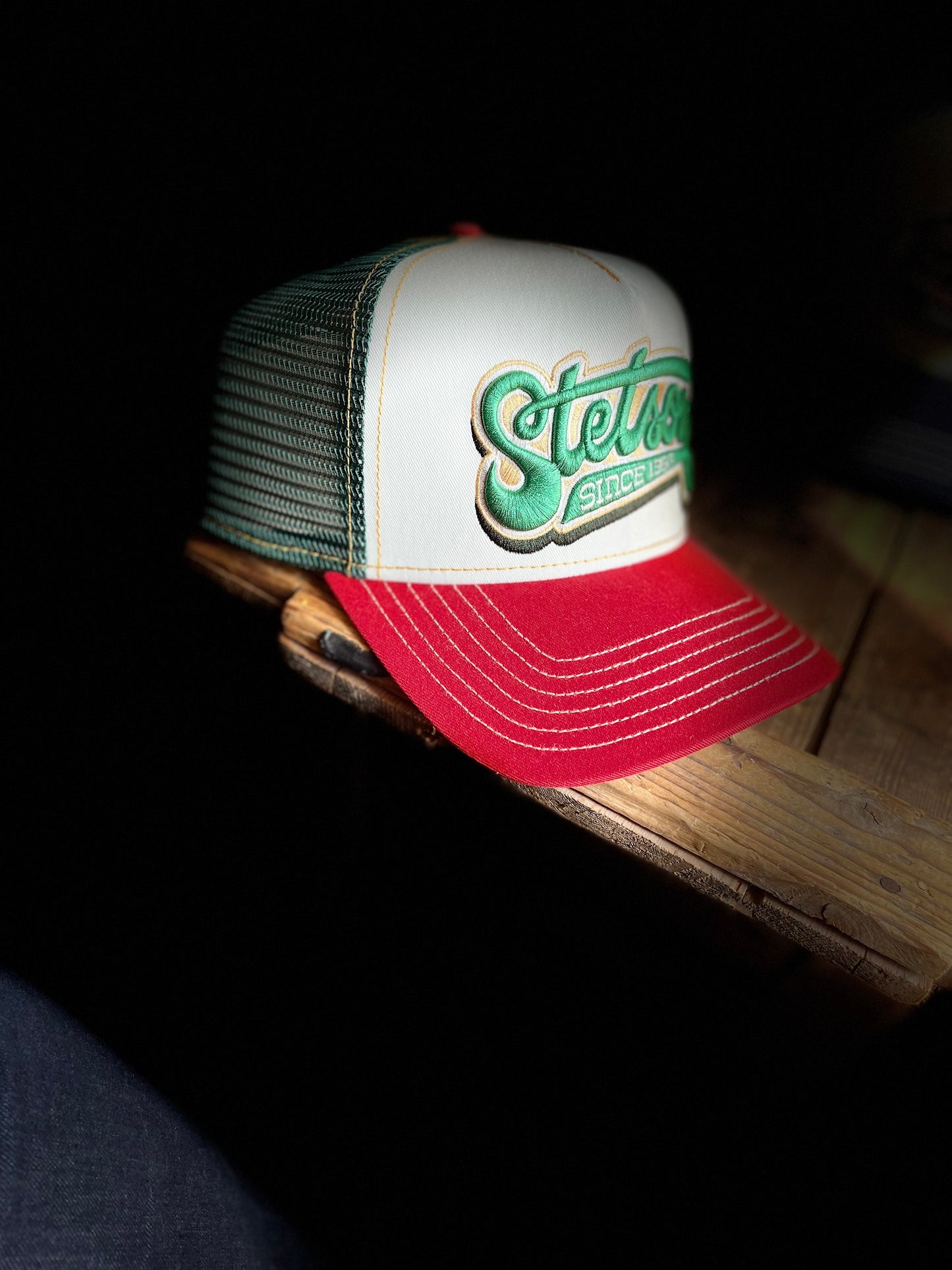 Stetson Trucker Keps American Heritage grön röd