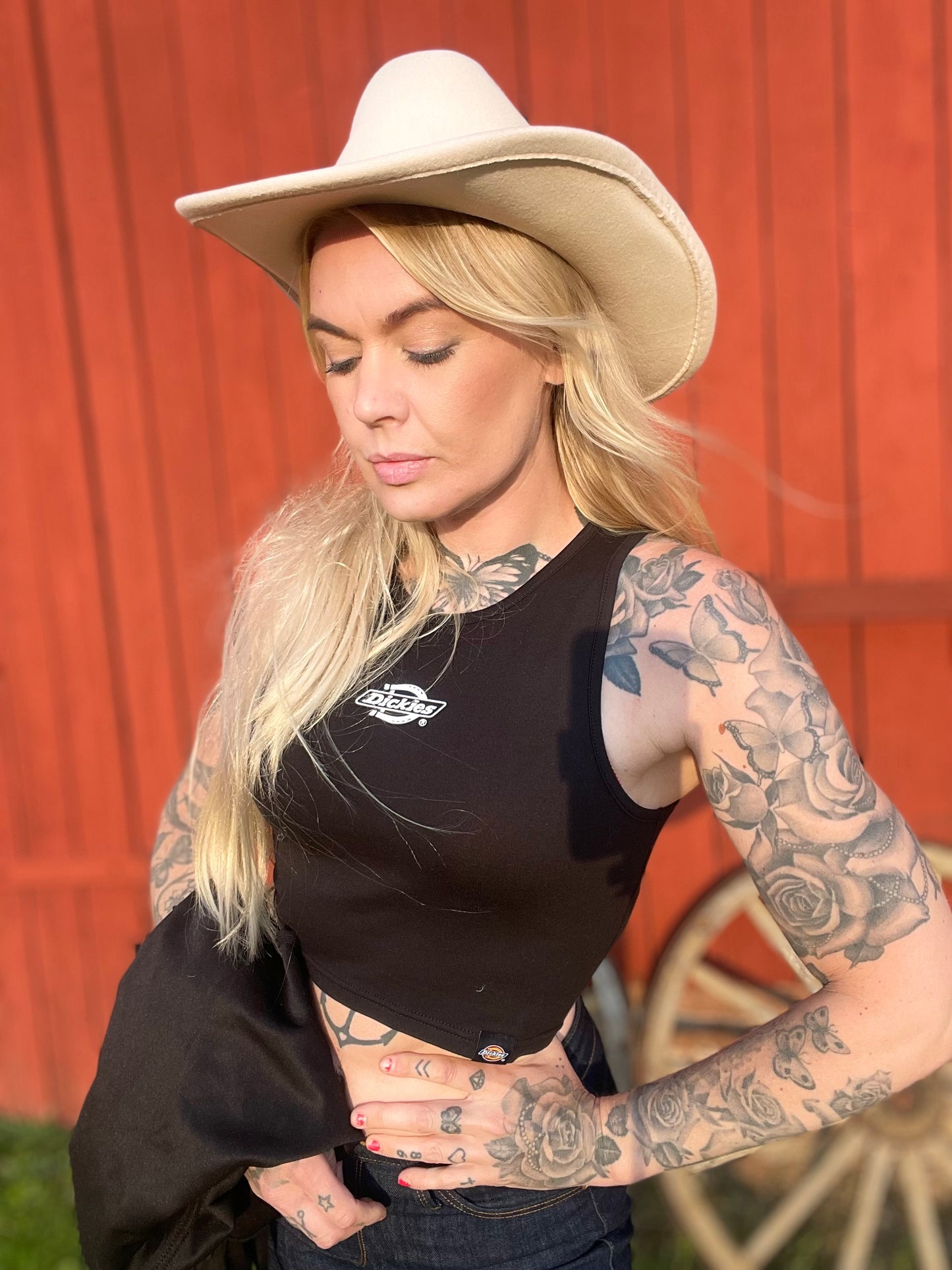 Dickies linne svart dam