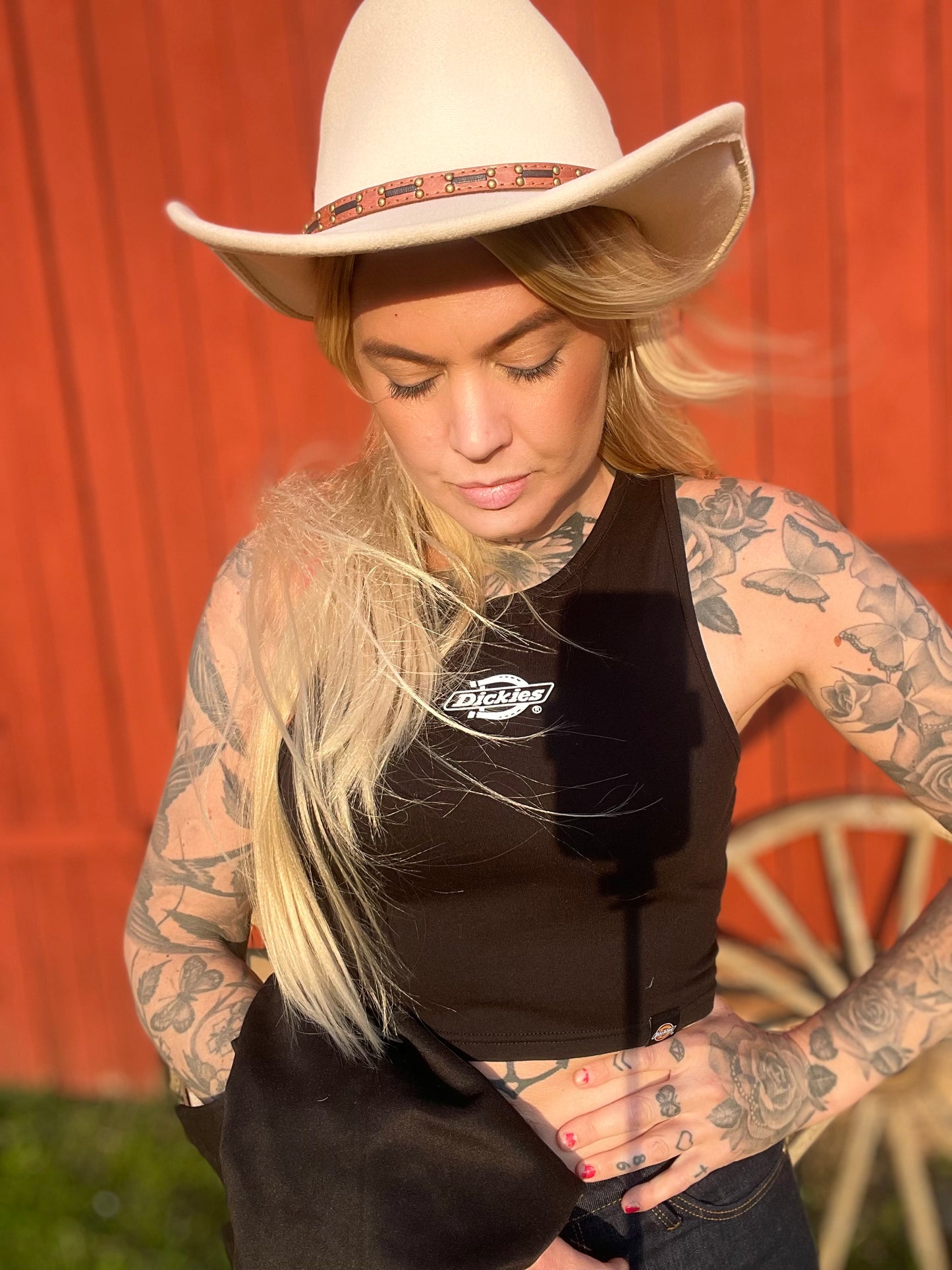 Dickies linne svart dam