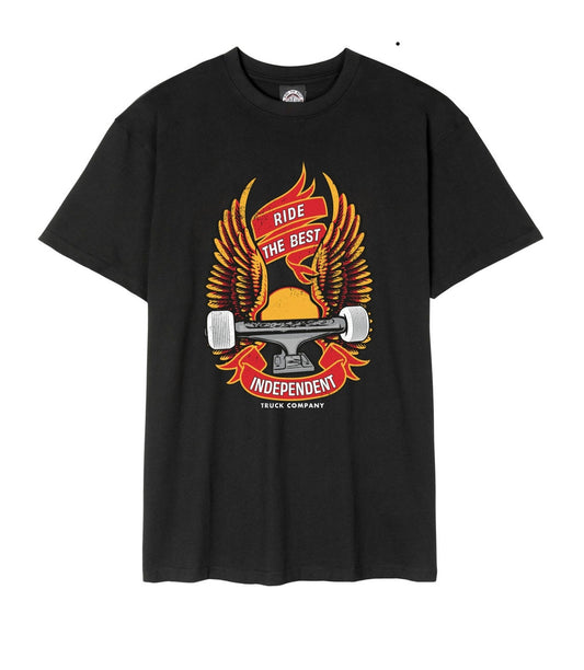 Independent Tshirt ride free svart unisex ()