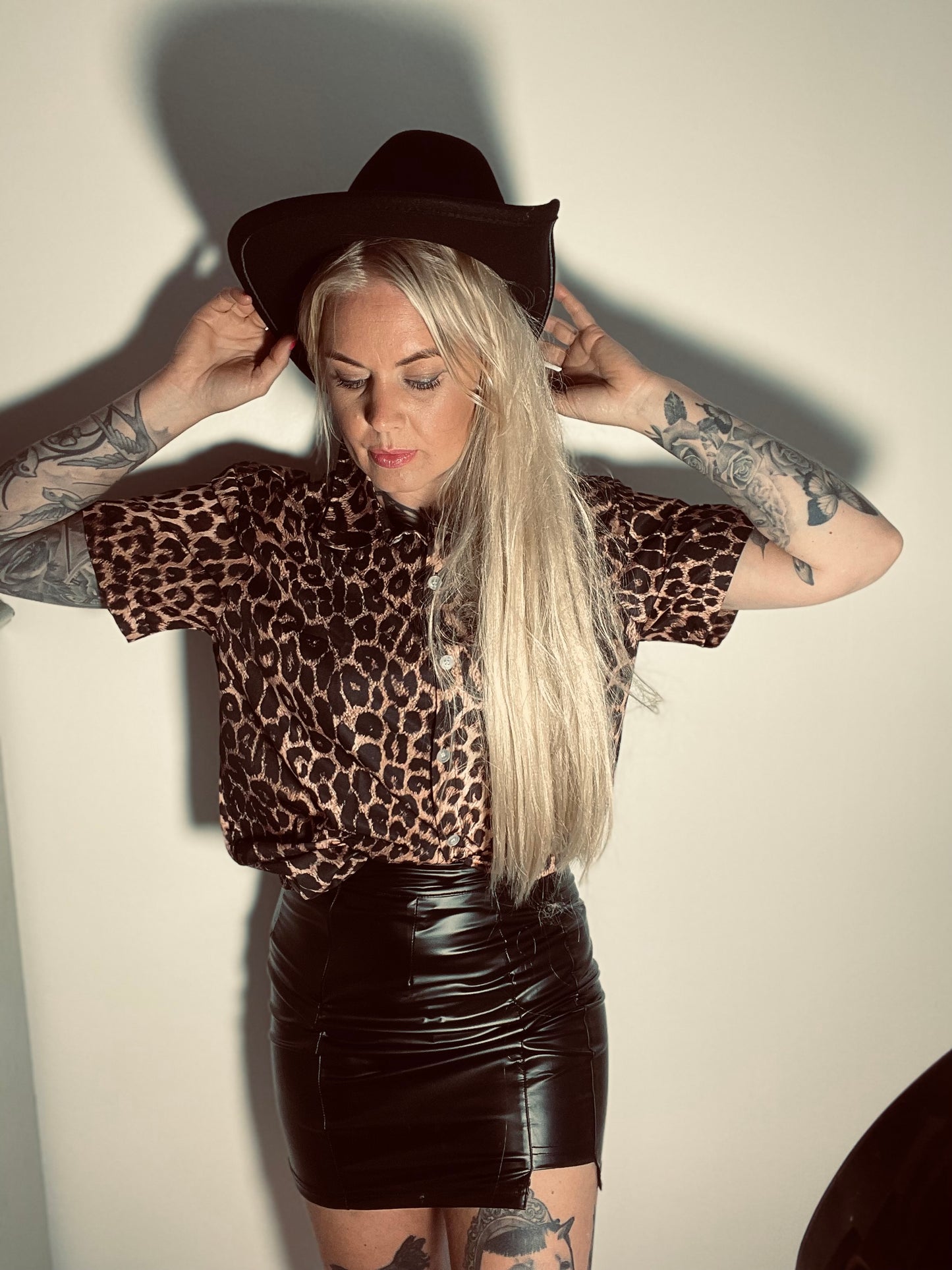 rebell leopard hawaii skjorta unisex