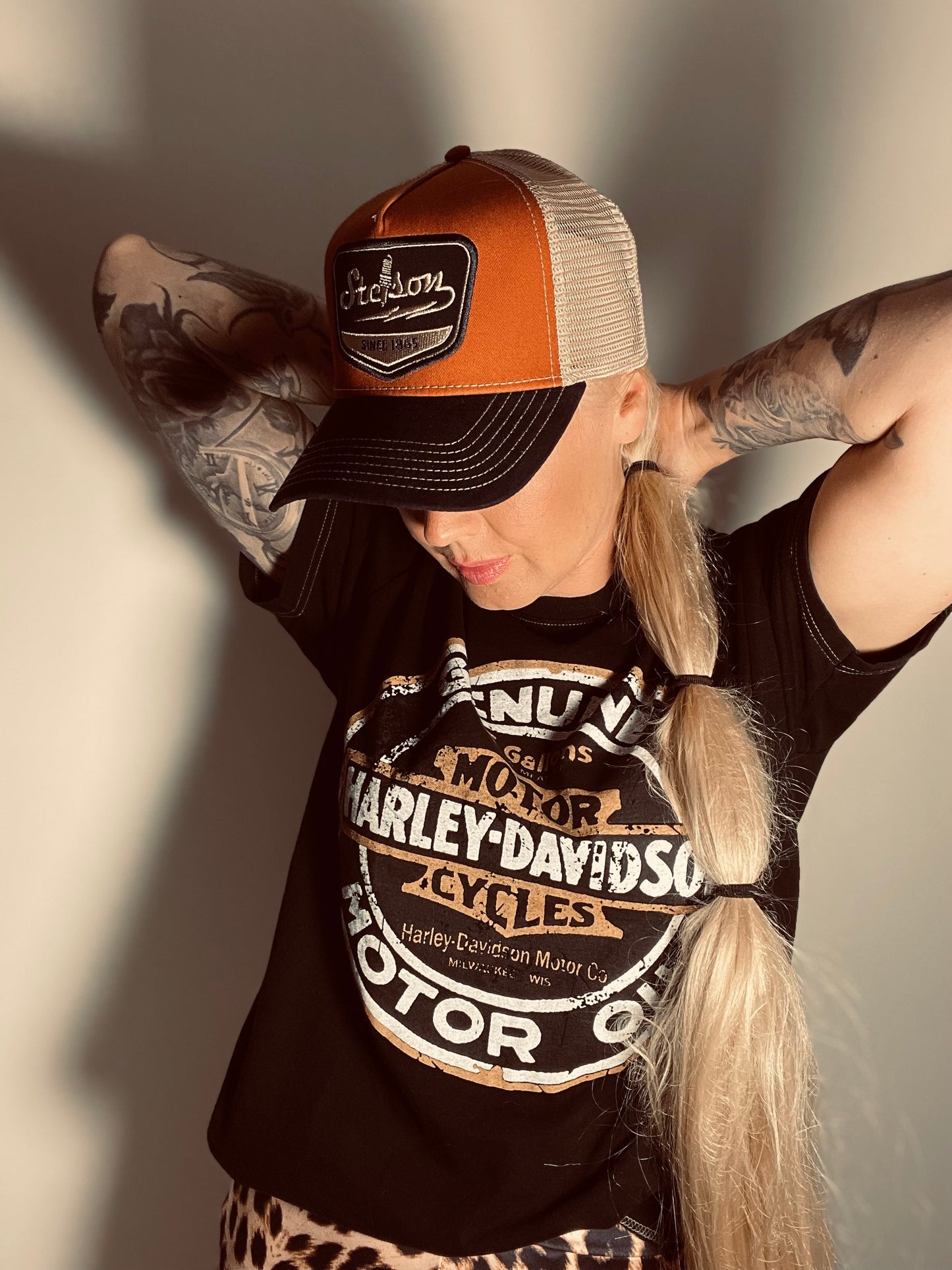 Stetson Trucker Keps American Heritage beigeorange blå