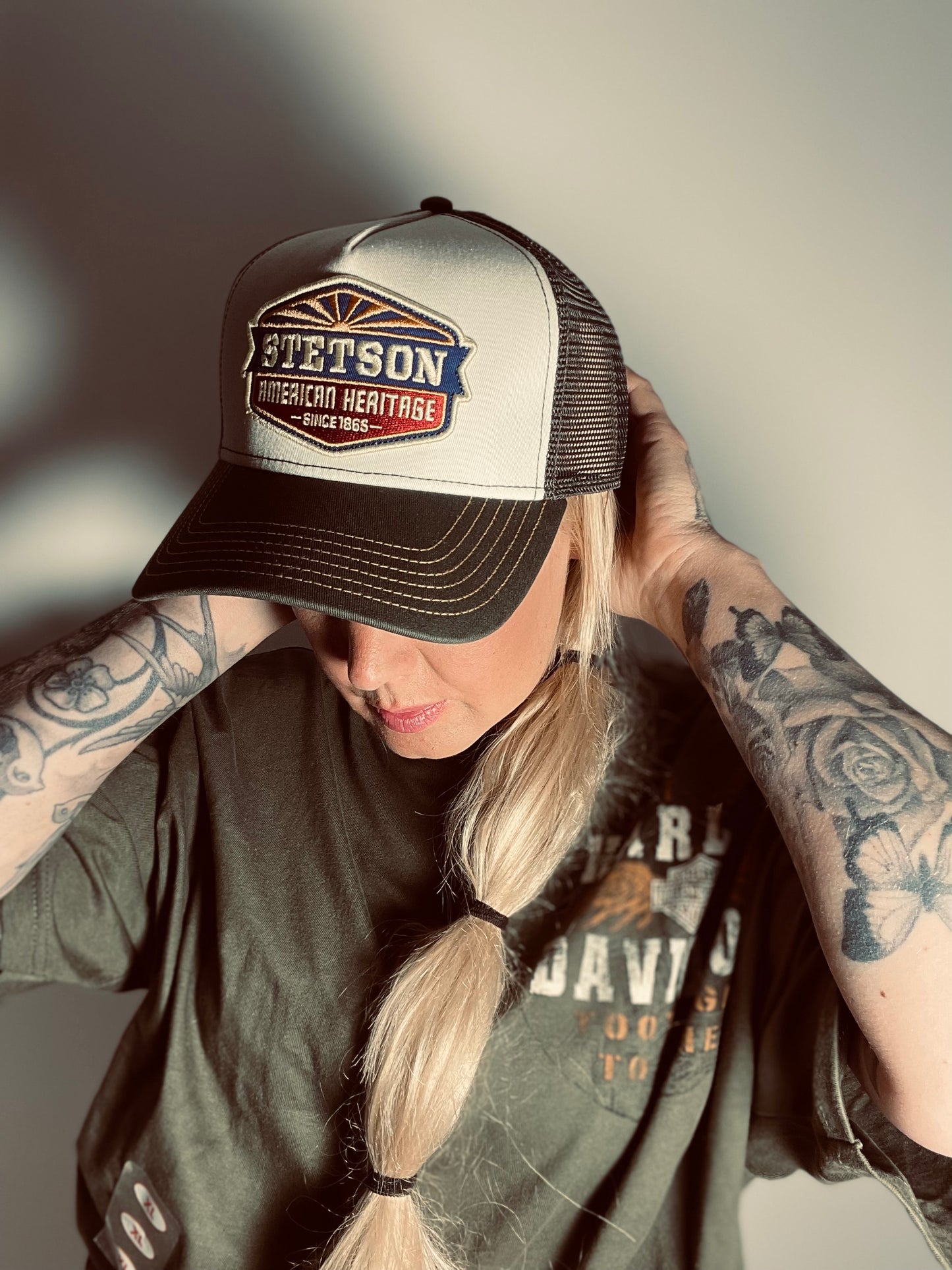 Stetson - Truckerkeps Grön/Vit/Brun - Sun