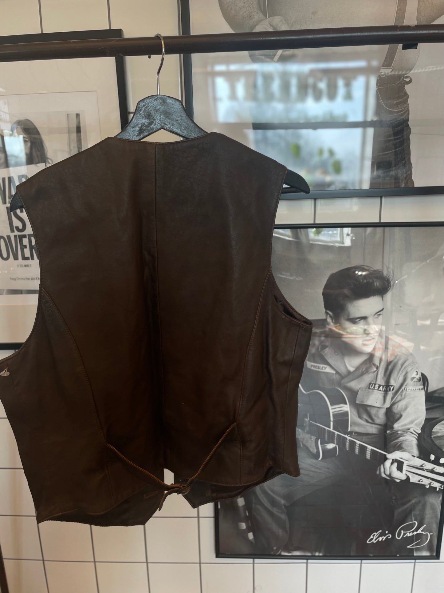 Rebell skinnväst vintage L brun