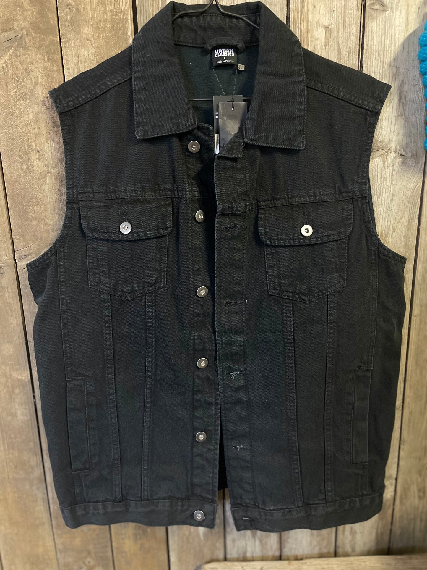 Rebell Jeansväst urban svart jeansväst unisex