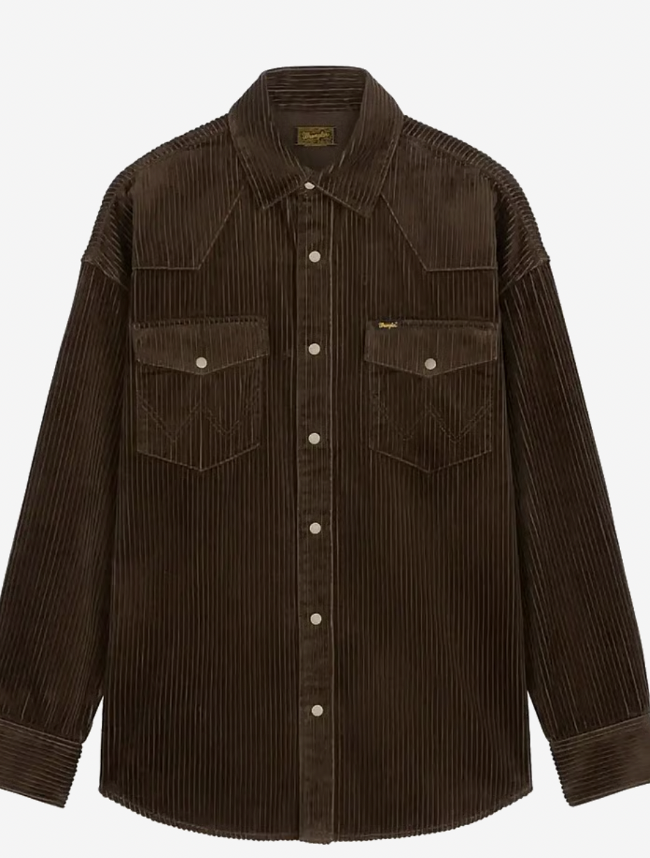 Wrangler skjorta bred manchestern western shirt / jack skjorta brun