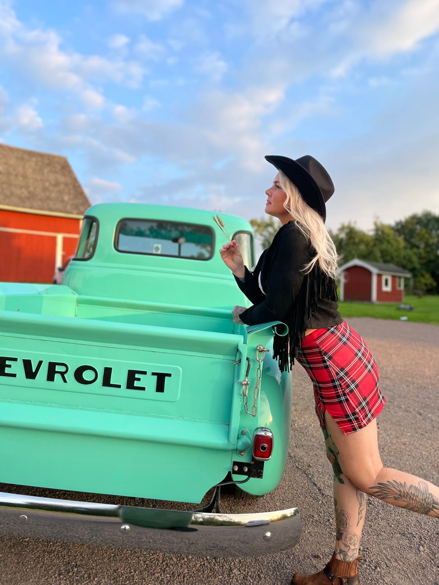 Rebell fransjacka svart