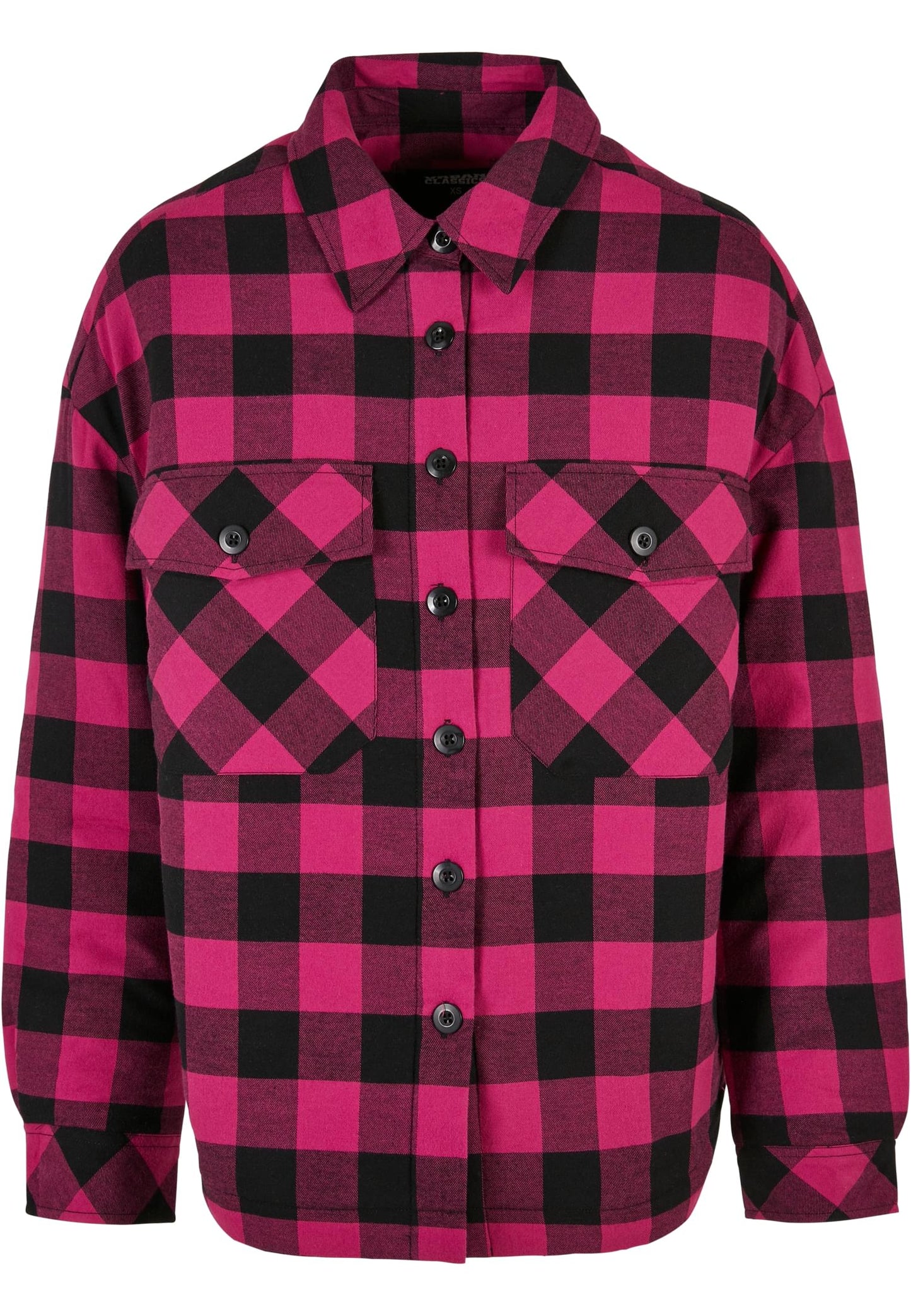 URBAN Classic flanell jacka rosa(lila) svart unisex